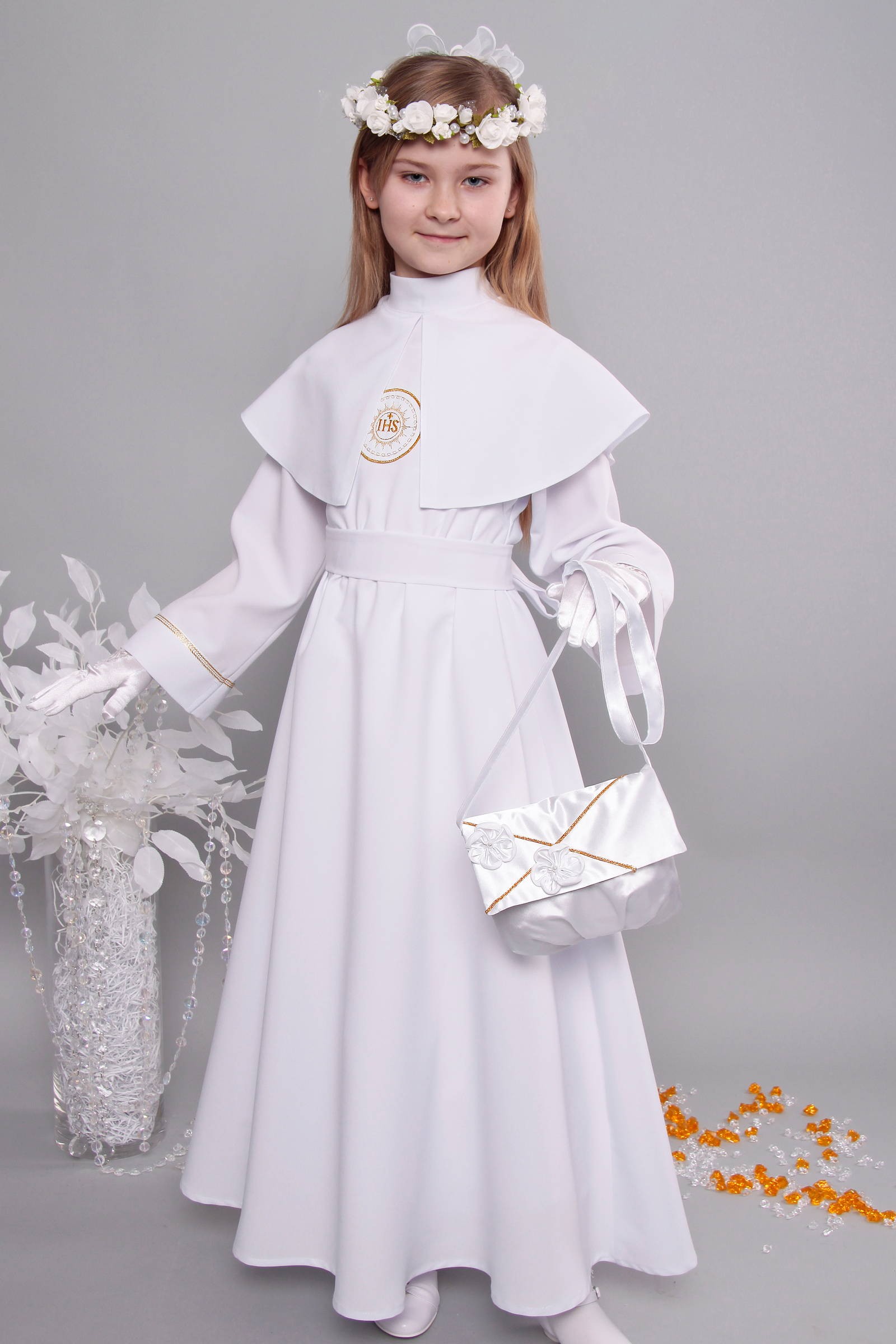 Alba komunijna 4/RS - sukieneczkowa - obraz 1