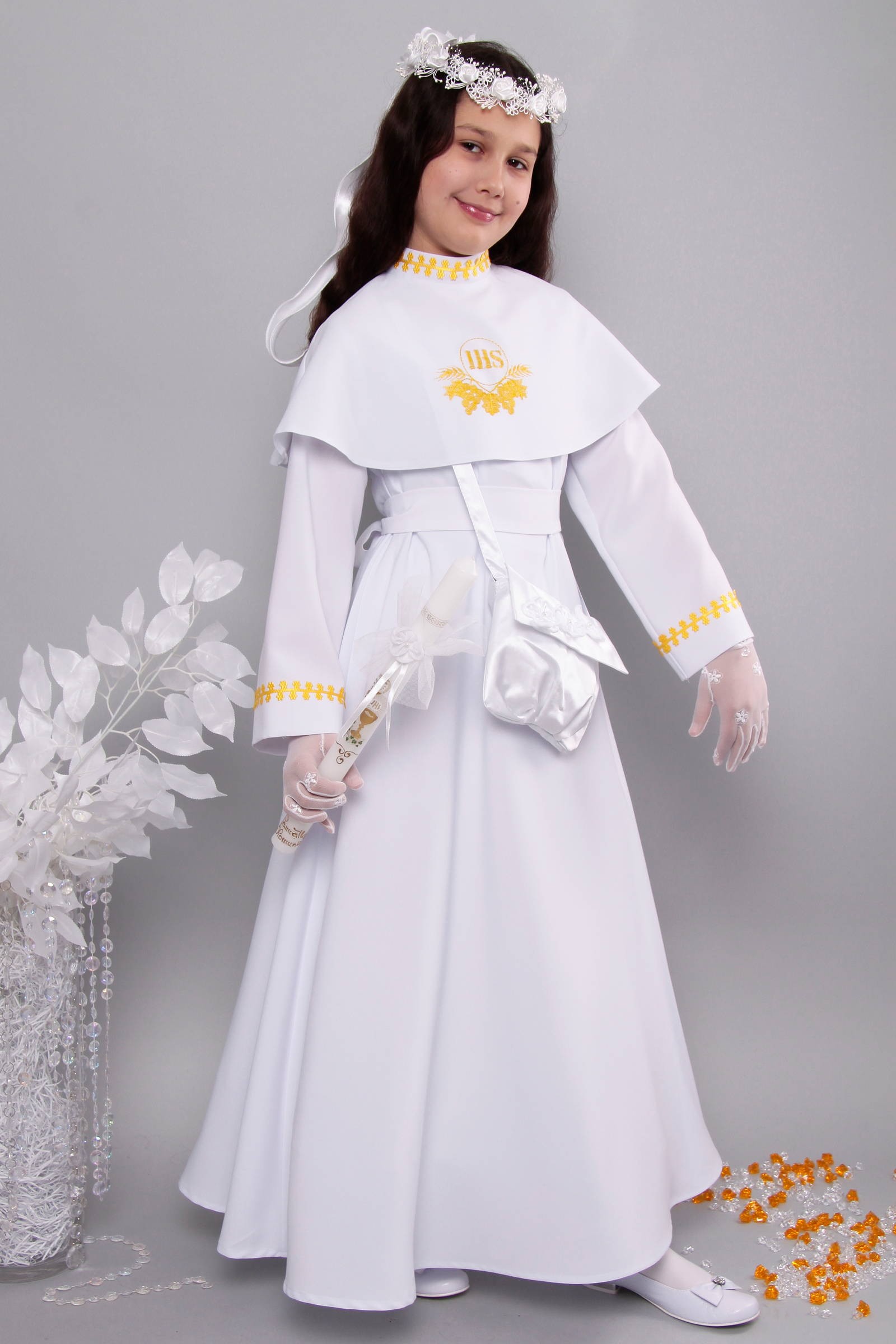 Alba komunijna 5/RS - sukieneczkowa - obraz 1