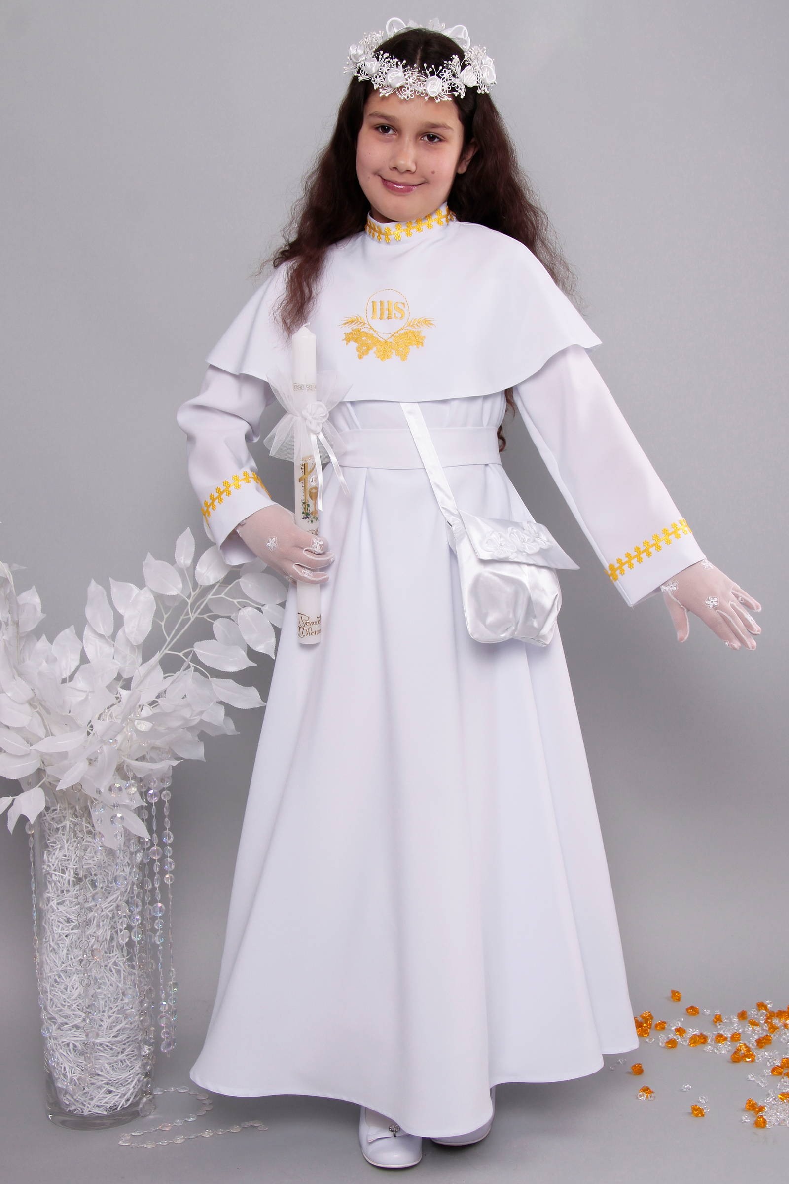 Alba komunijna 5/RS - sukieneczkowa - obraz 2