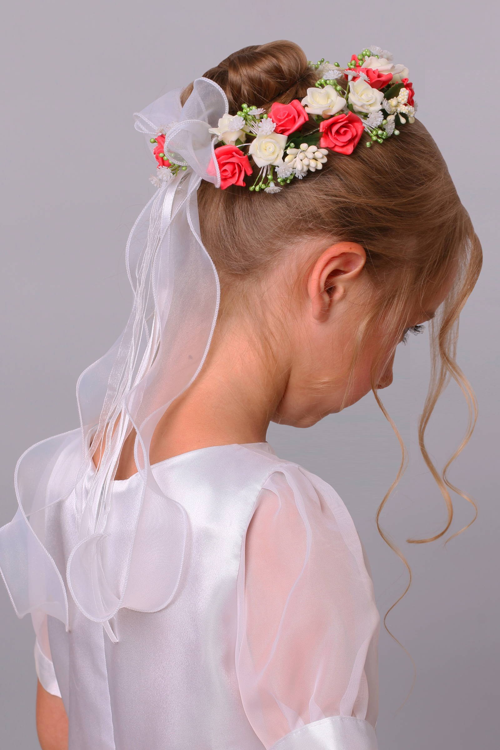 Wianek komunijny jak żywy na koczek WŻK11 - obraz 1