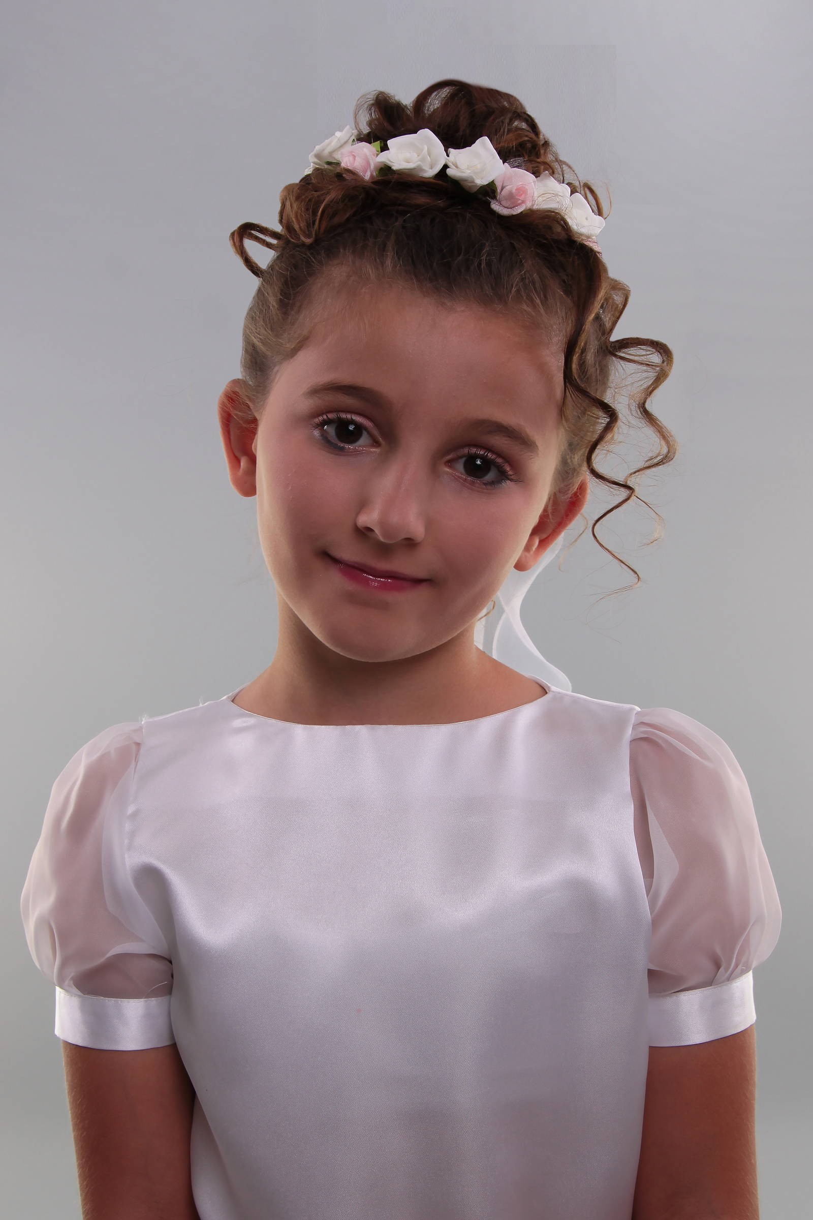 Wianek komunijny jak żywy na koczek WŻK14 - obraz 0