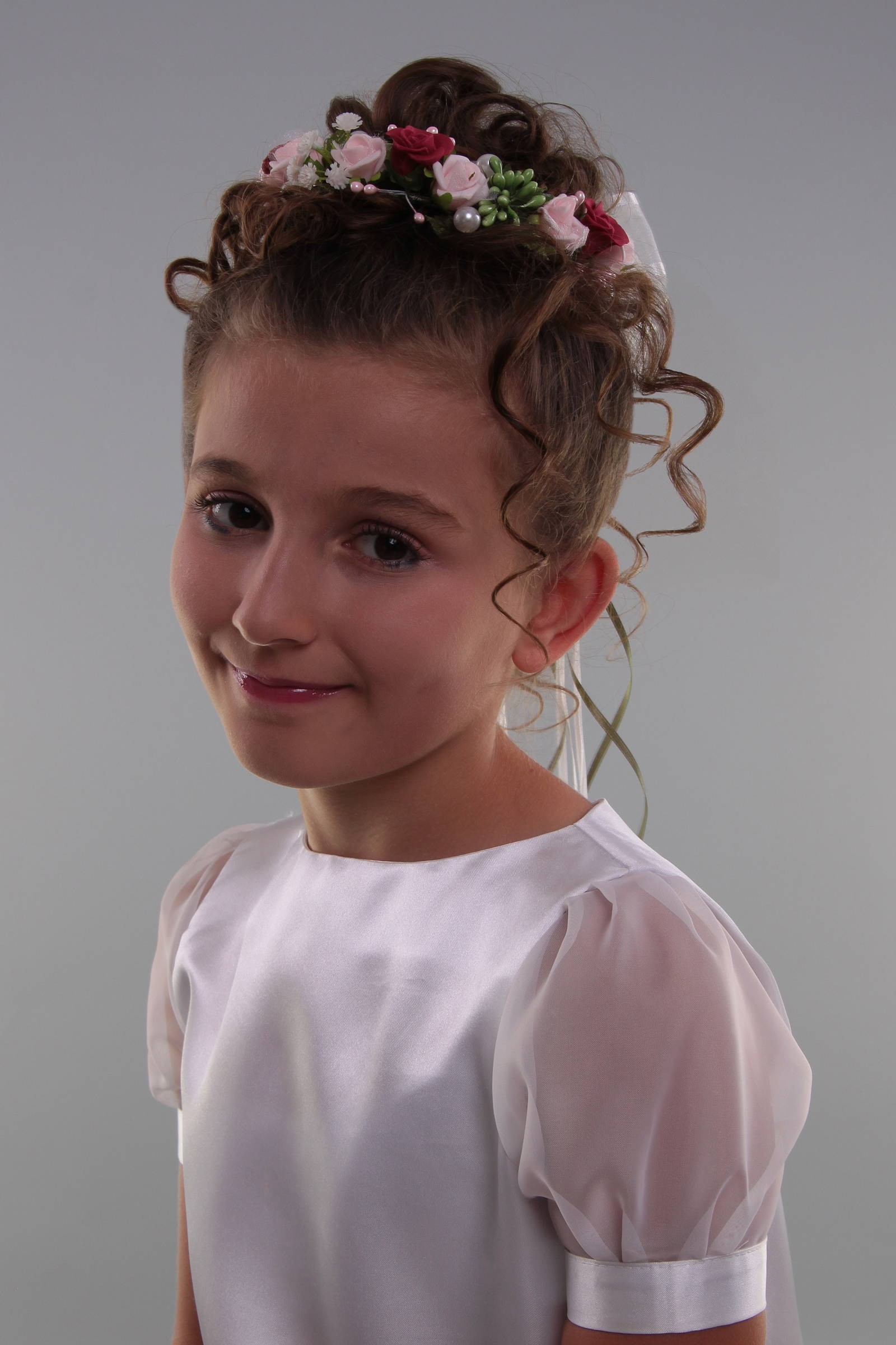 Wianek komunijny jak żywy na koczek WŻK15 - obraz 0