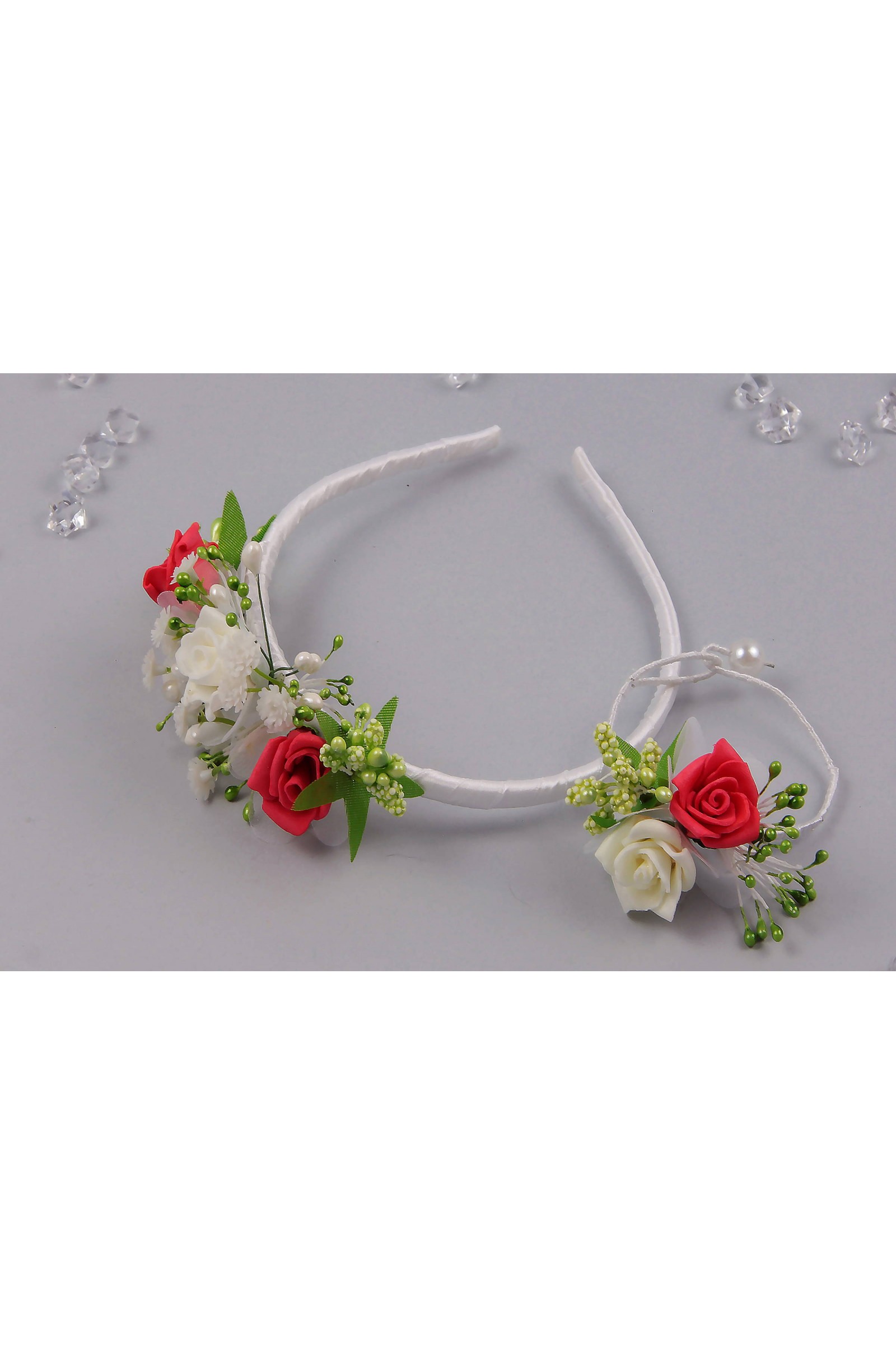 Opaska komunijna z bransoletką jak żywa OPŻ11 - obraz 2