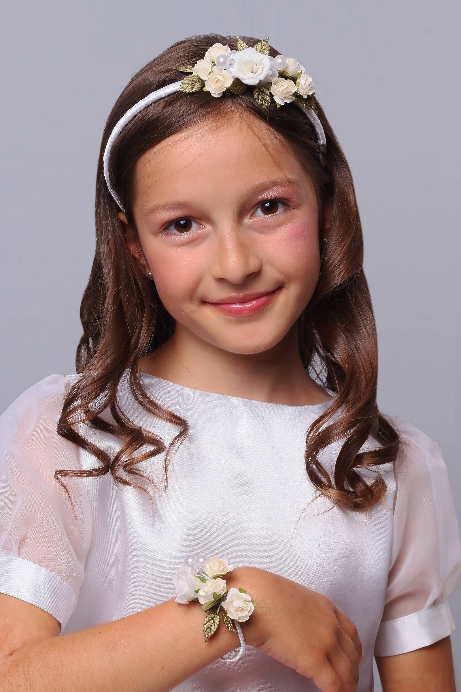 Opaska komunijna z bransoletką jak żywa OPŻ12 - obraz 1