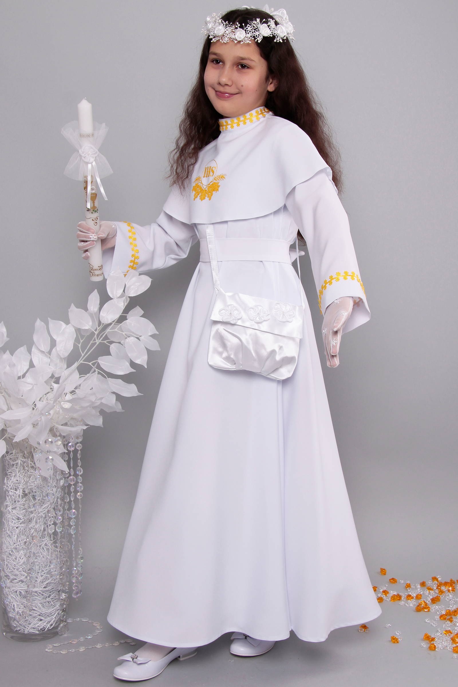 Alba komunijna 5/RS - sukieneczkowa - obraz 3