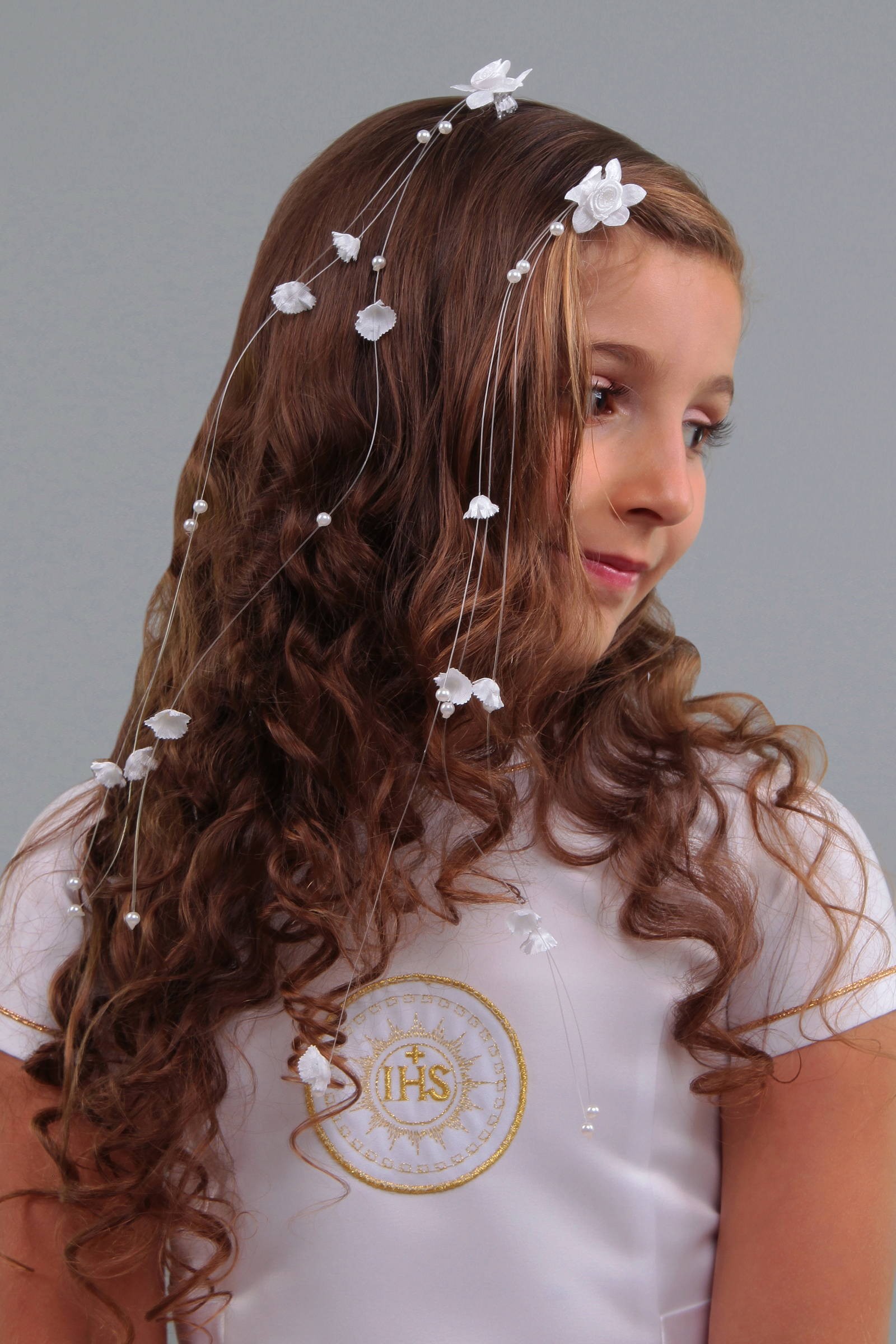 Spinka komunijna - Róża na żyłce - obraz 1