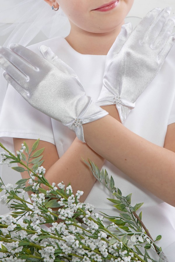 Rękawiczki komunijne klasyczne Nr9