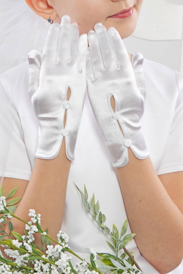 Rękawiczki komunijne klasyczne Nr10
