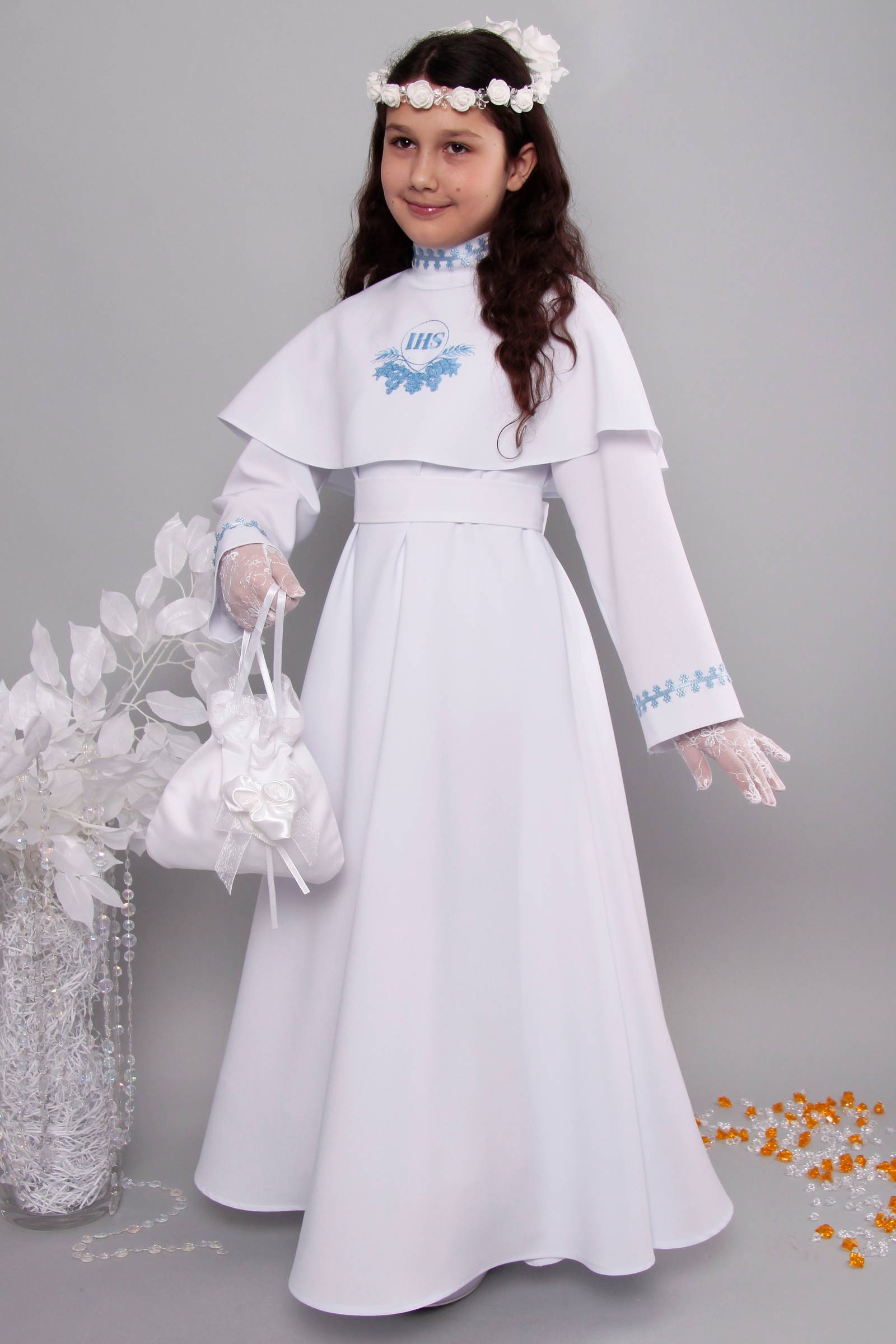 Alba komunijna 8/RS - sukieneczkowa - obraz 3