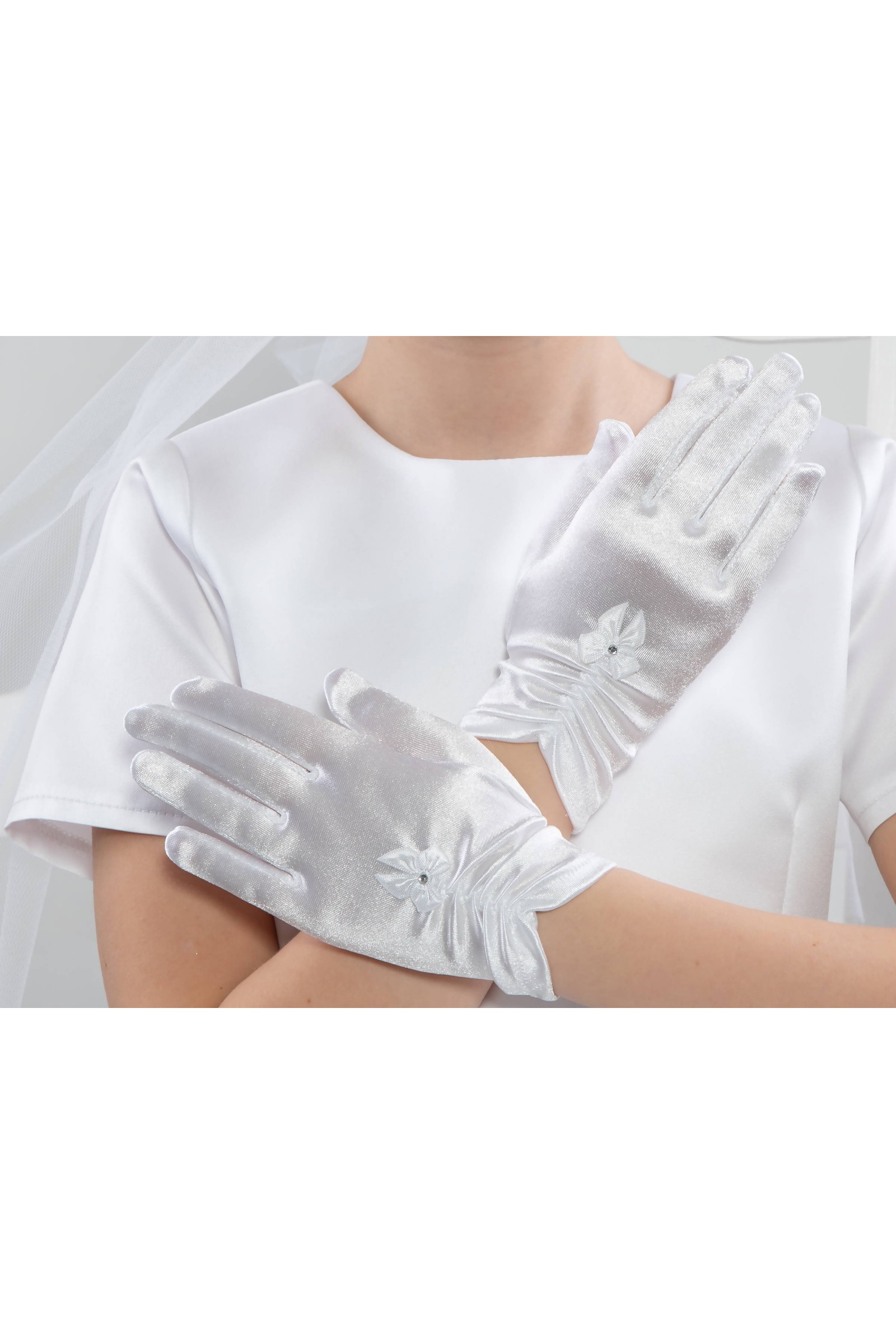 Rękawiczki komunijne klasyczne Nr15 - obraz 2