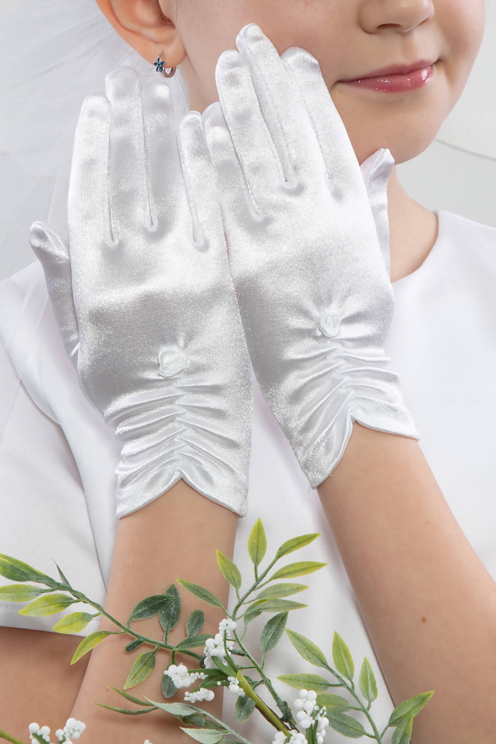 Rękawiczki komunijne klasyczne Nr11 - obraz 0