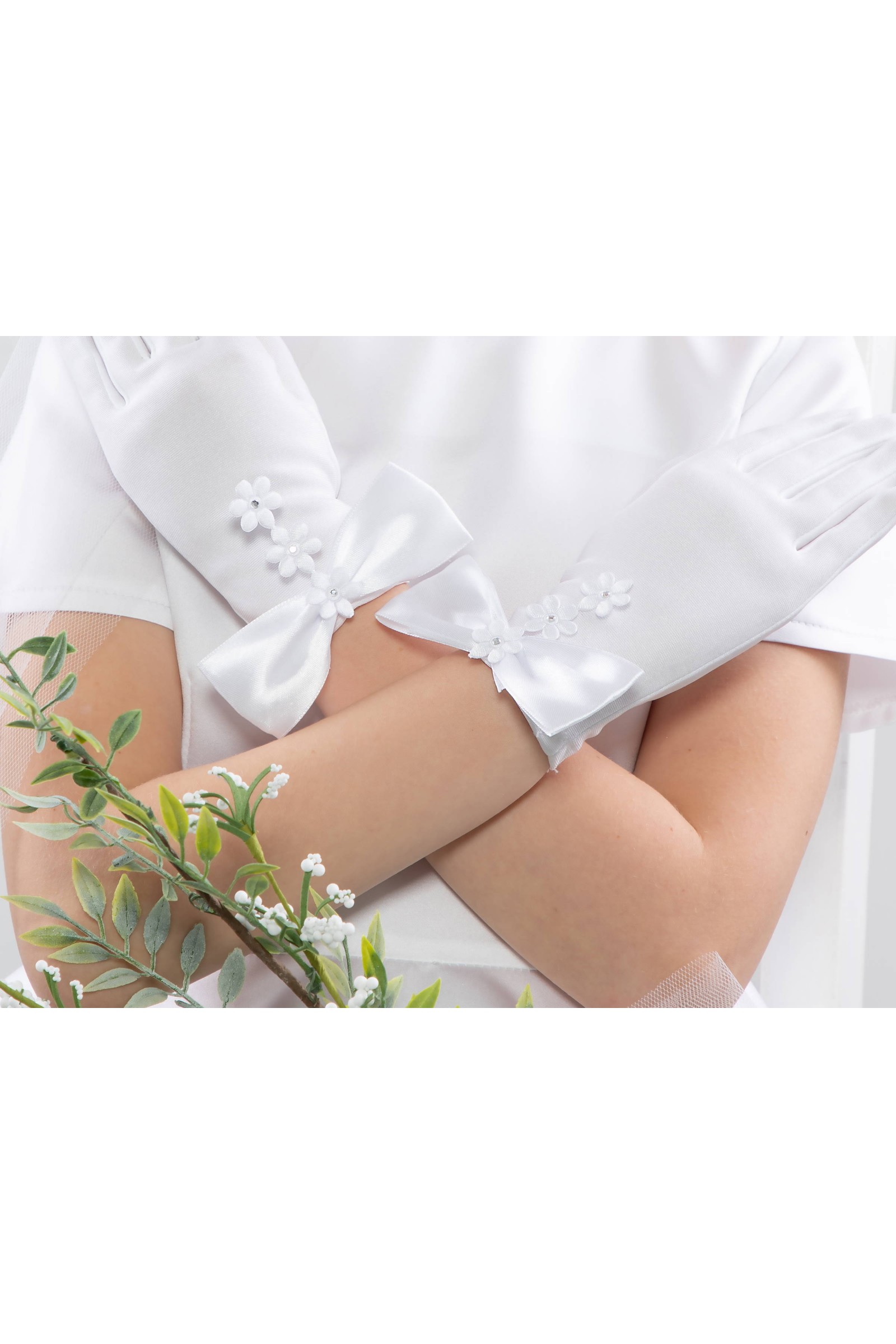 Rękawiczki komunijne klasyczne Nr31 - obraz 3