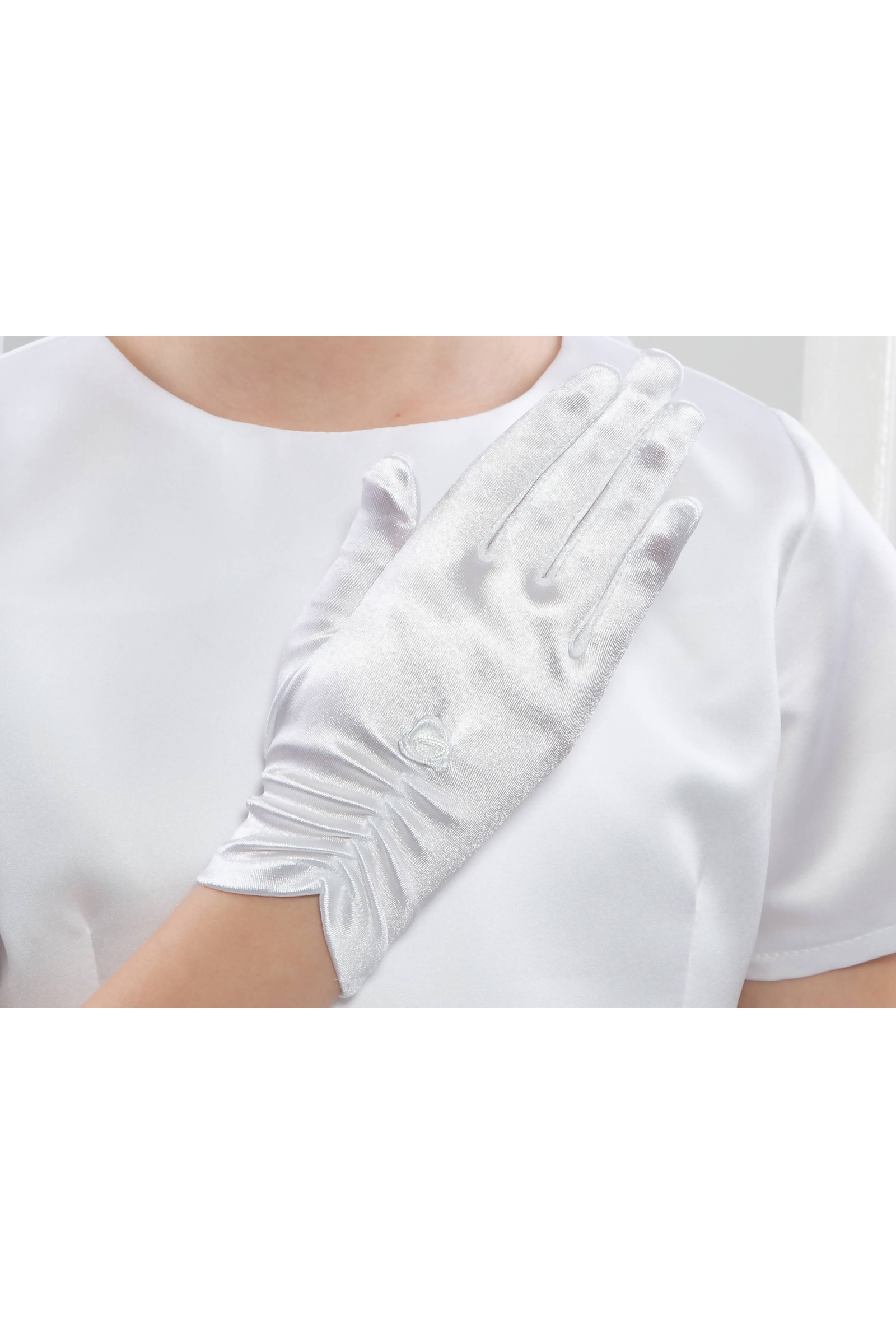 Rękawiczki komunijne klasyczne Nr11 - obraz 3