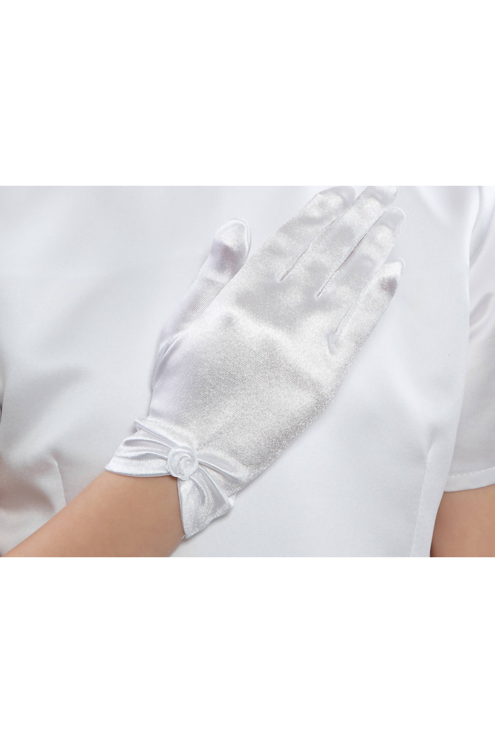 Rękawiczki komunijne klasyczne Nr8 - obraz 4