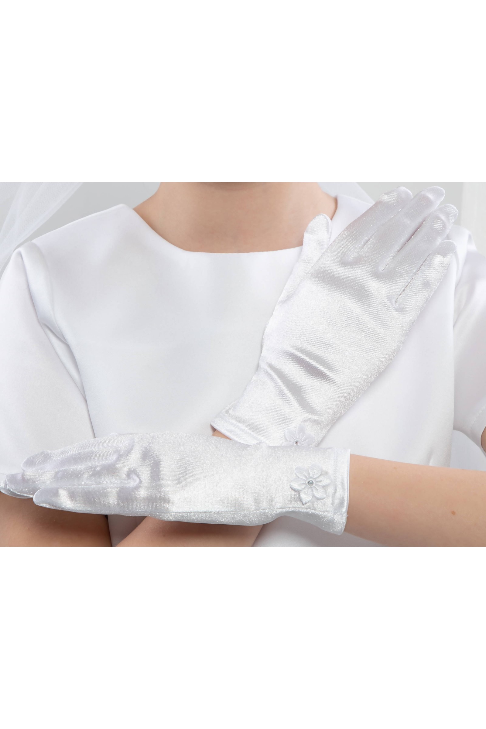 Rękawiczki komunijne klasyczne Nr2 - obraz 4