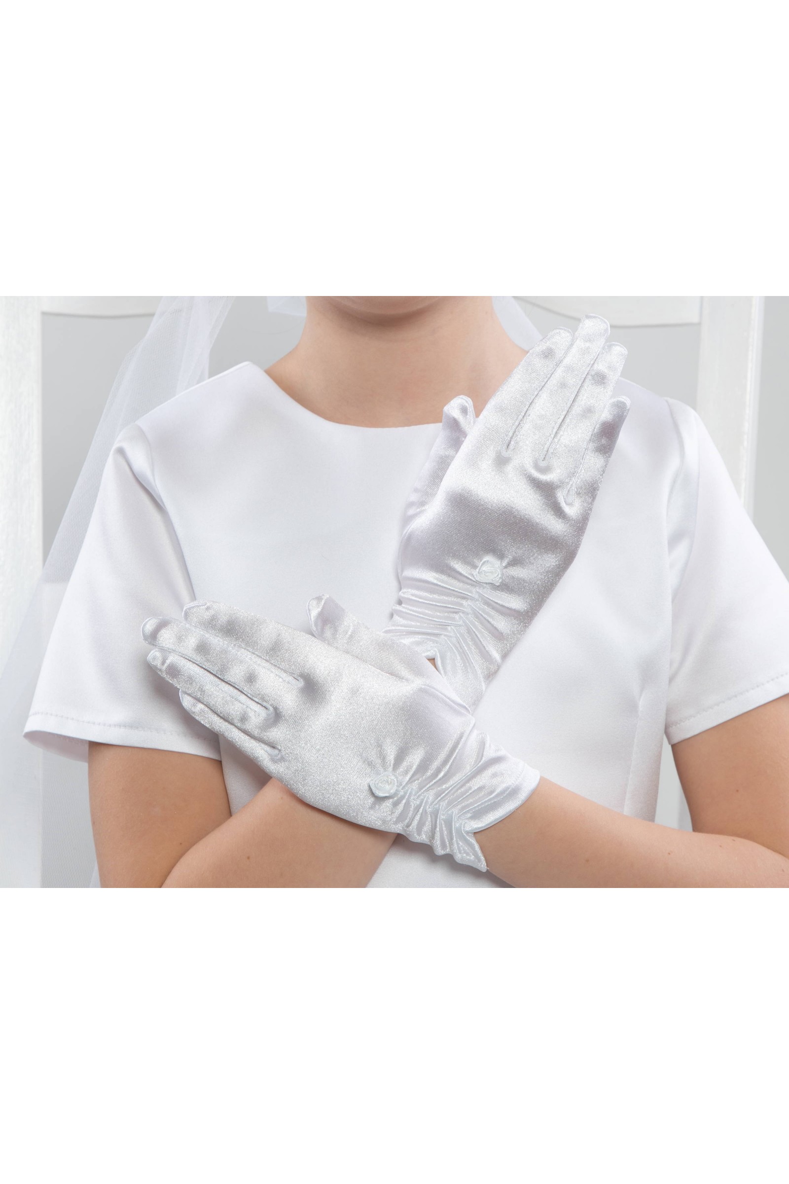 Rękawiczki komunijne klasyczne Nr11 - obraz 2