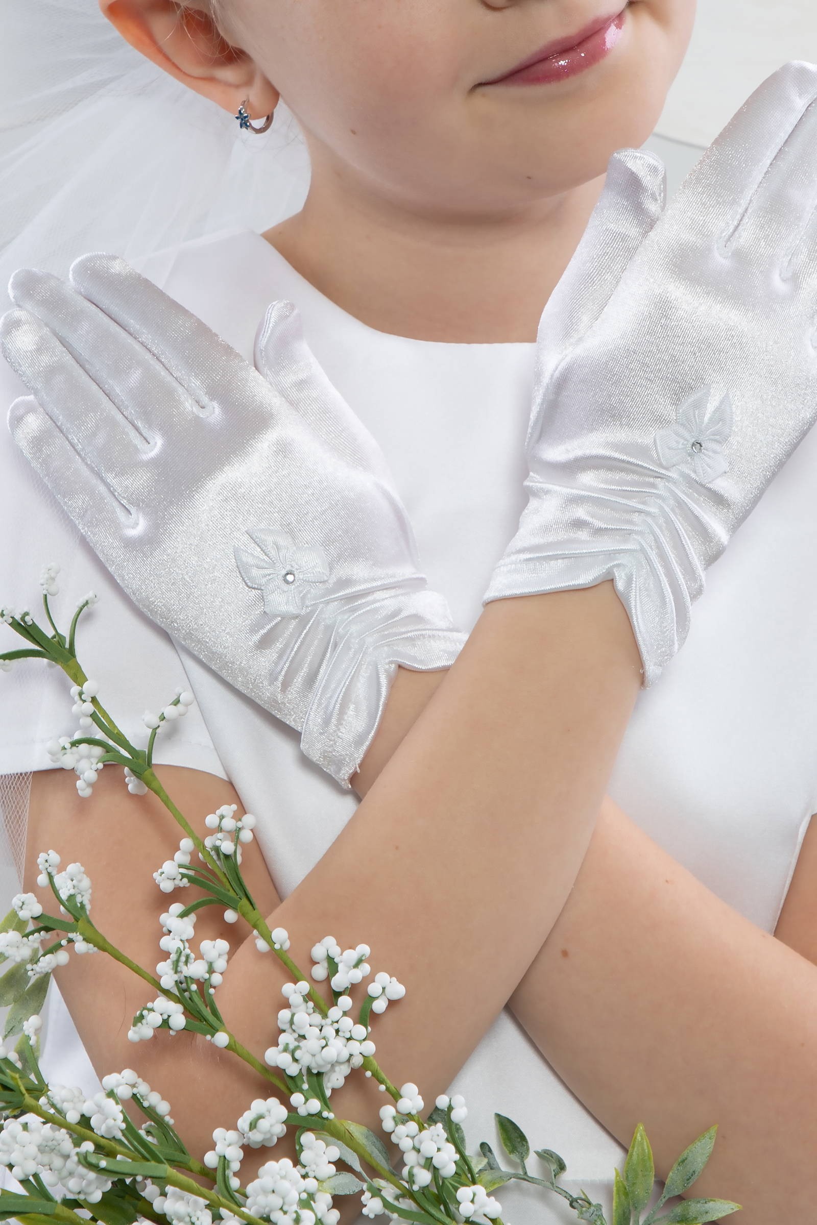 Rękawiczki komunijne klasyczne Nr15 - obraz 0