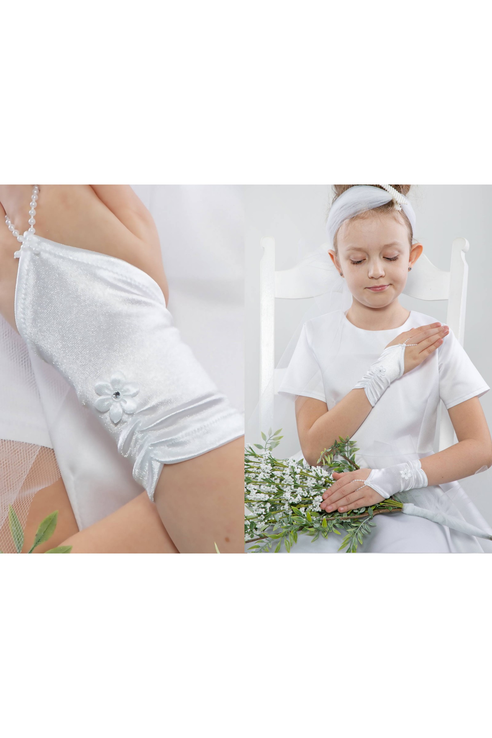 Rękawiczki komunijne na palec Nr5/p - obraz 1