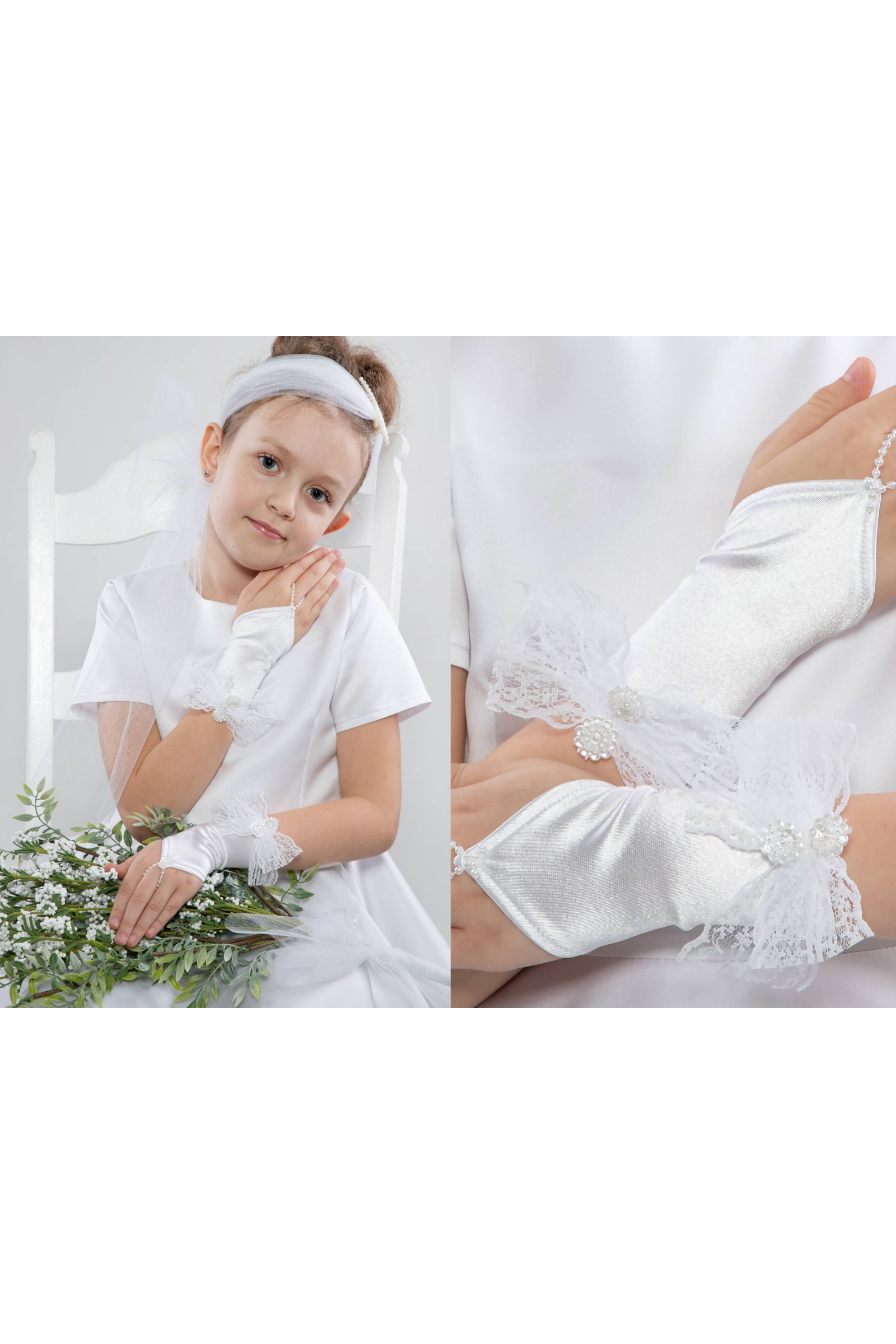 Rękawiczki komunijne na palec Nr3/p - obraz 1