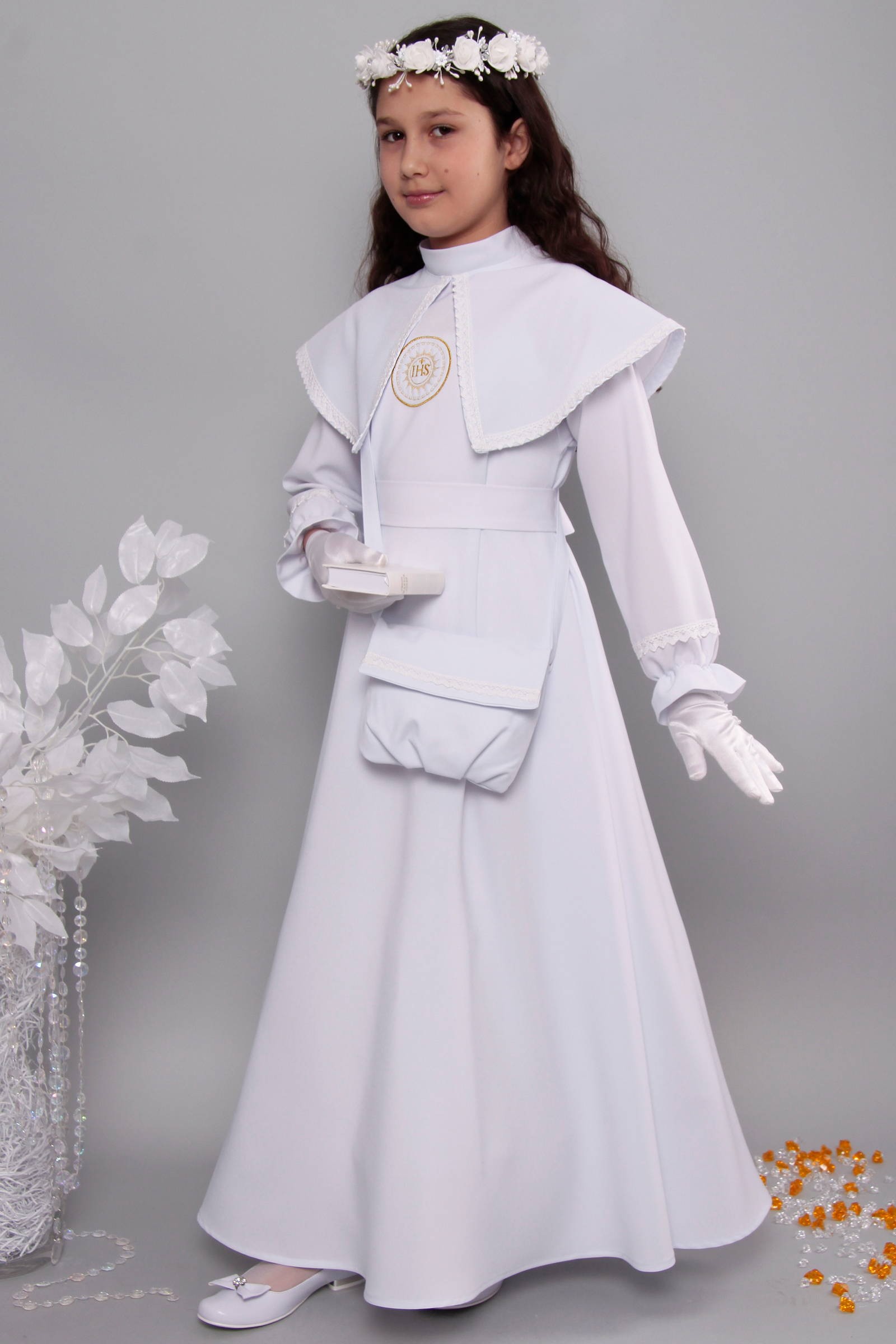 Alba komunijna 20/RS - sukieneczkowa - obraz 3