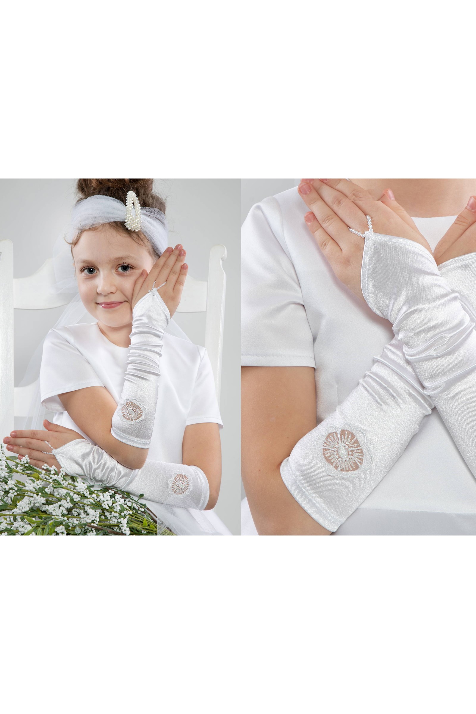 Rękawiczki komunijne na palec Nr26/d - obraz 1