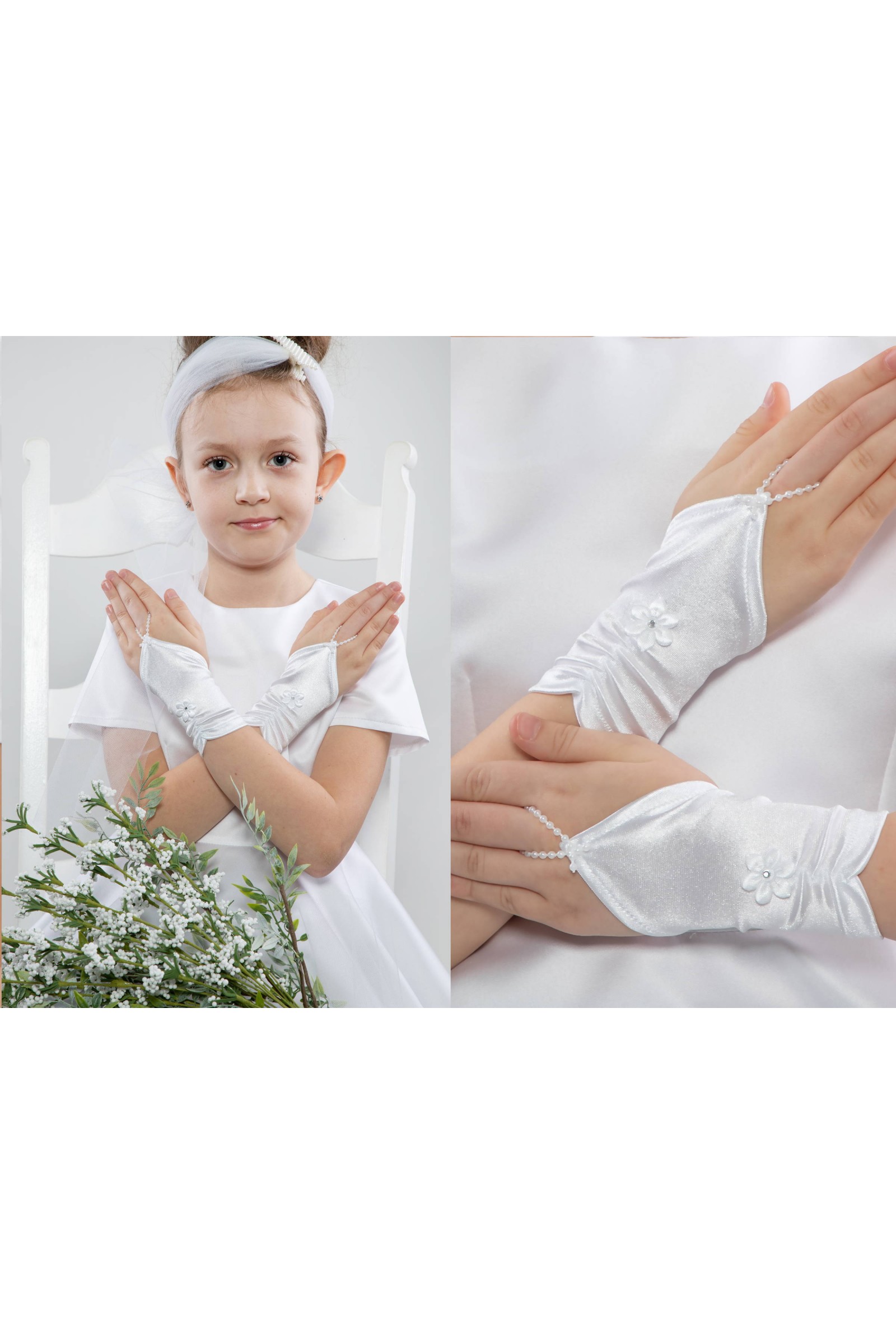 Rękawiczki komunijne na palec Nr5/p - obraz 3