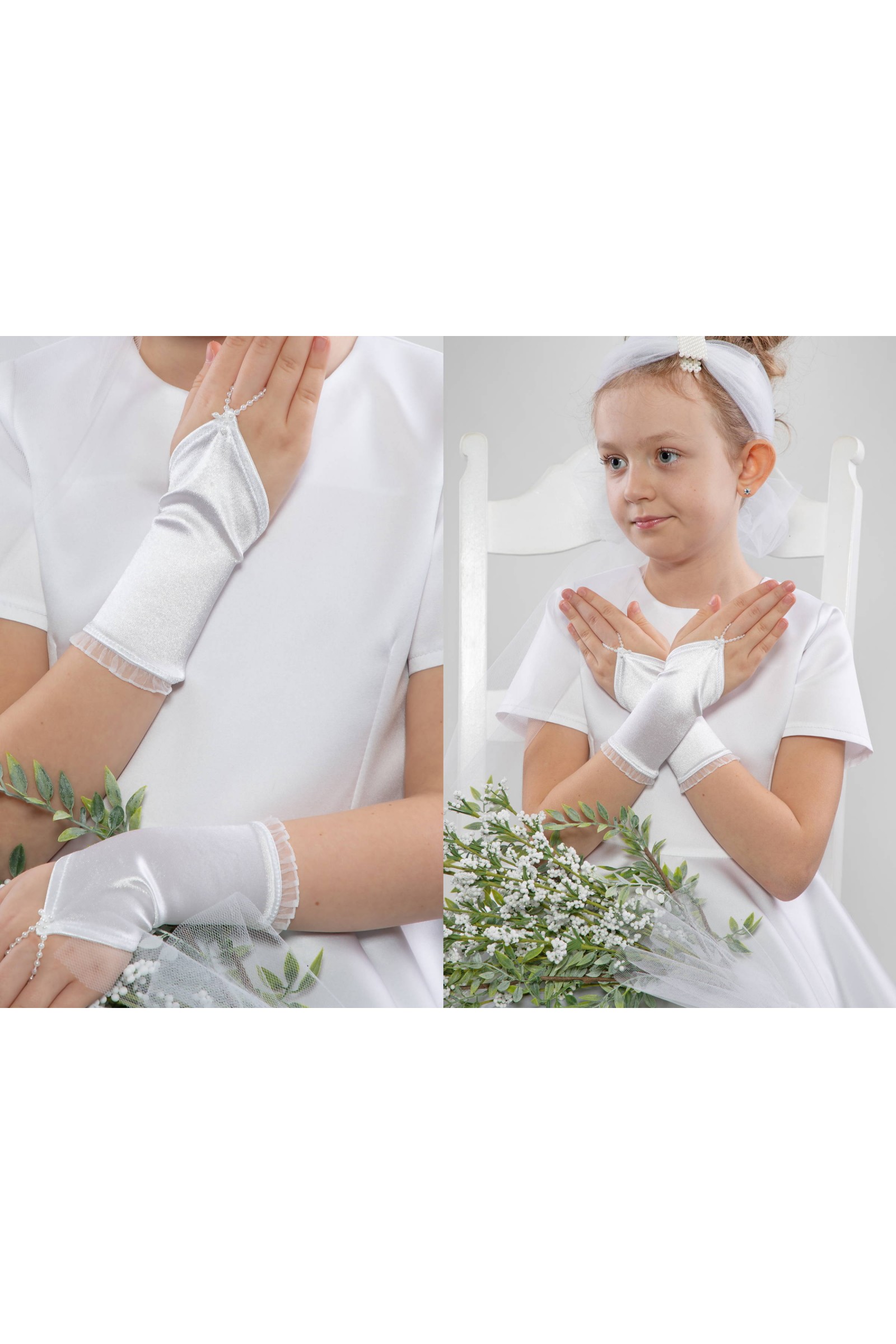 Rękawiczki komunijne na palec Nr24/p - obraz 3