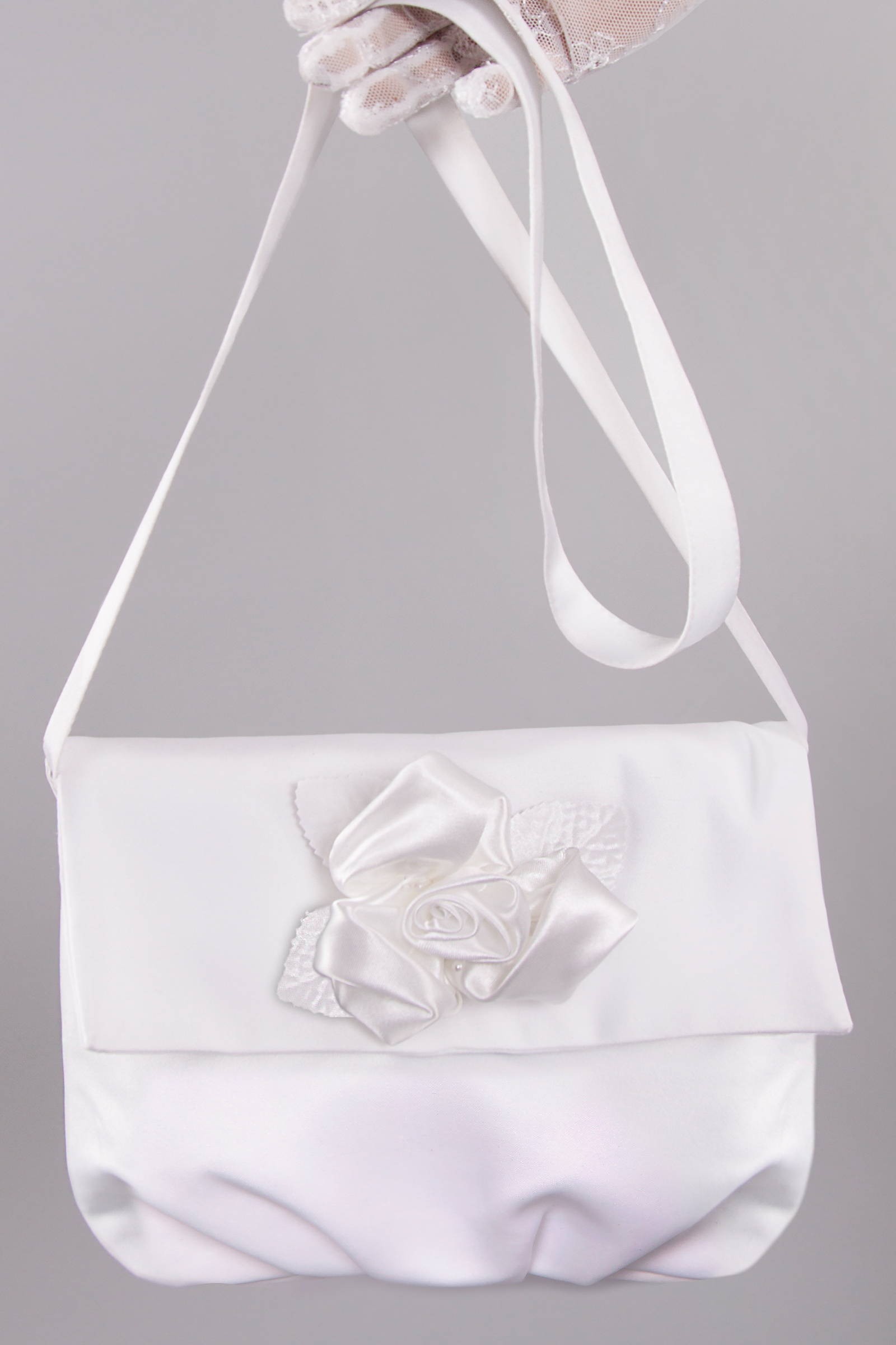 Torebka komunijna satynowa na pasek Tps2 - obraz 0