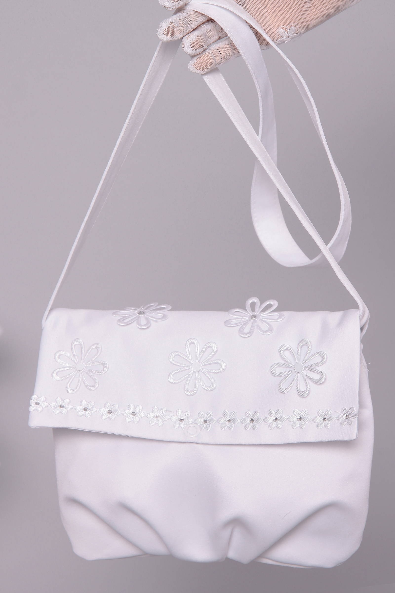 Torebka komunijna satynowa na pasek Tps12 - obraz 0