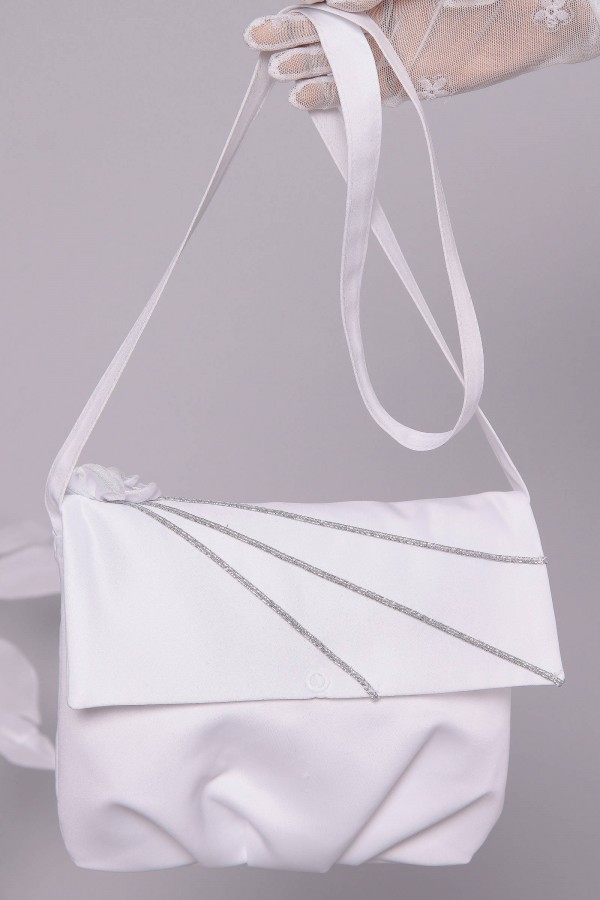 Torebka komunijna satynowa na pasek Tps16