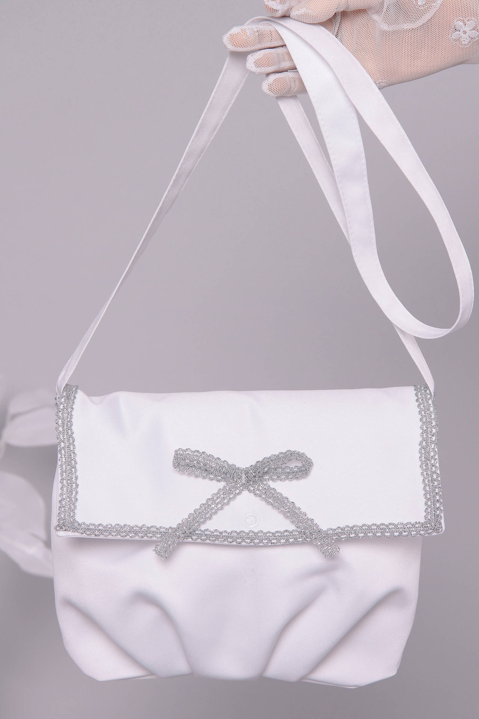 Torebka komunijna satynowa na pasek Tps10 - obraz 0