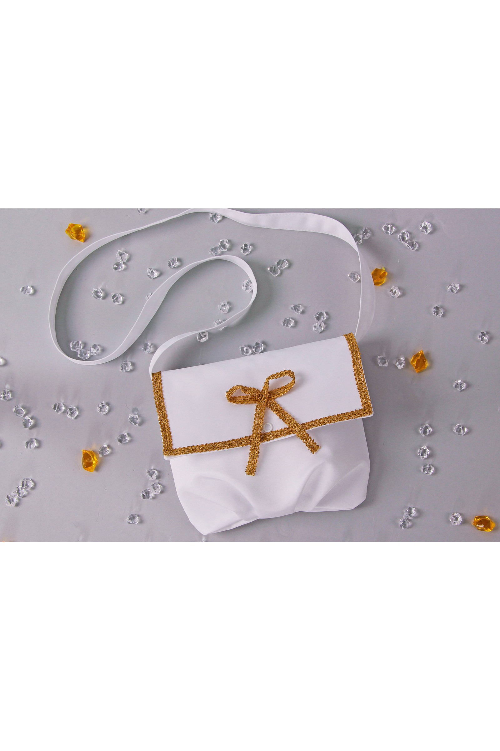 Torebka komunijna satynowa na pasek Tps11 - obraz 2