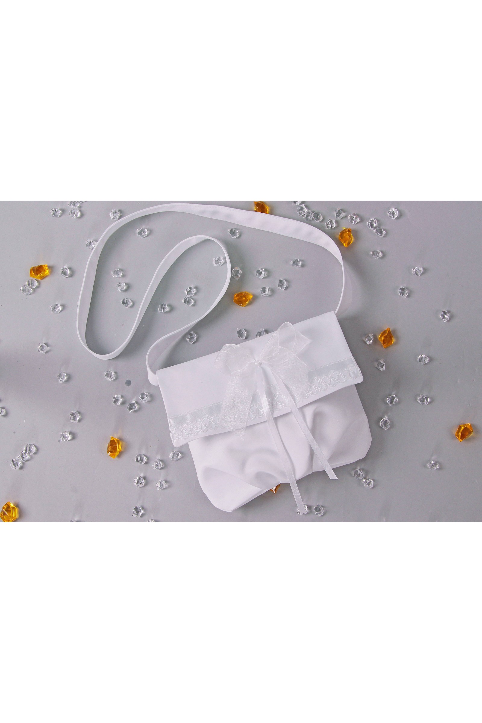 Torebka komunijna satynowa na pasek Tps14 - obraz 2