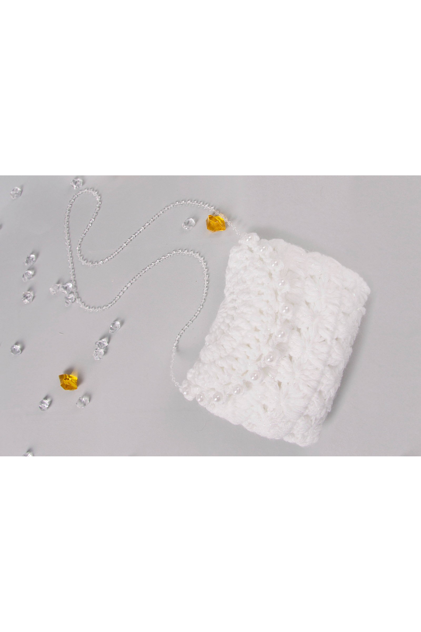 Torebka komunijna szydełkowa z włóczki Tdp1 - obraz 2