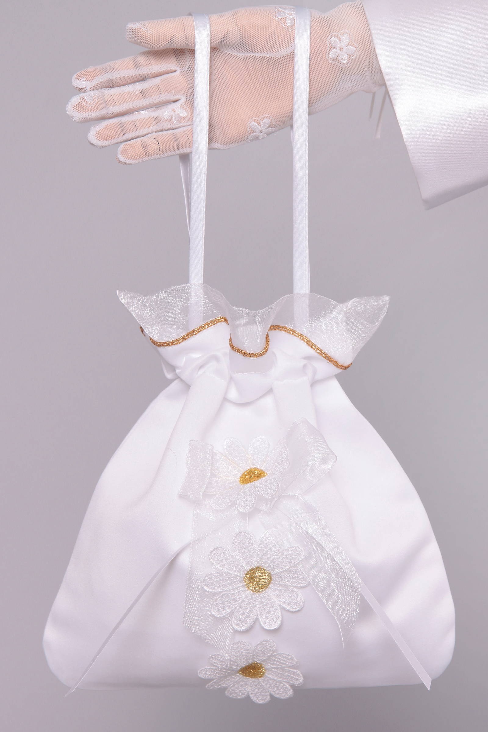 Torebka komunijna satynowa sakiewka Tss8 - obraz 0