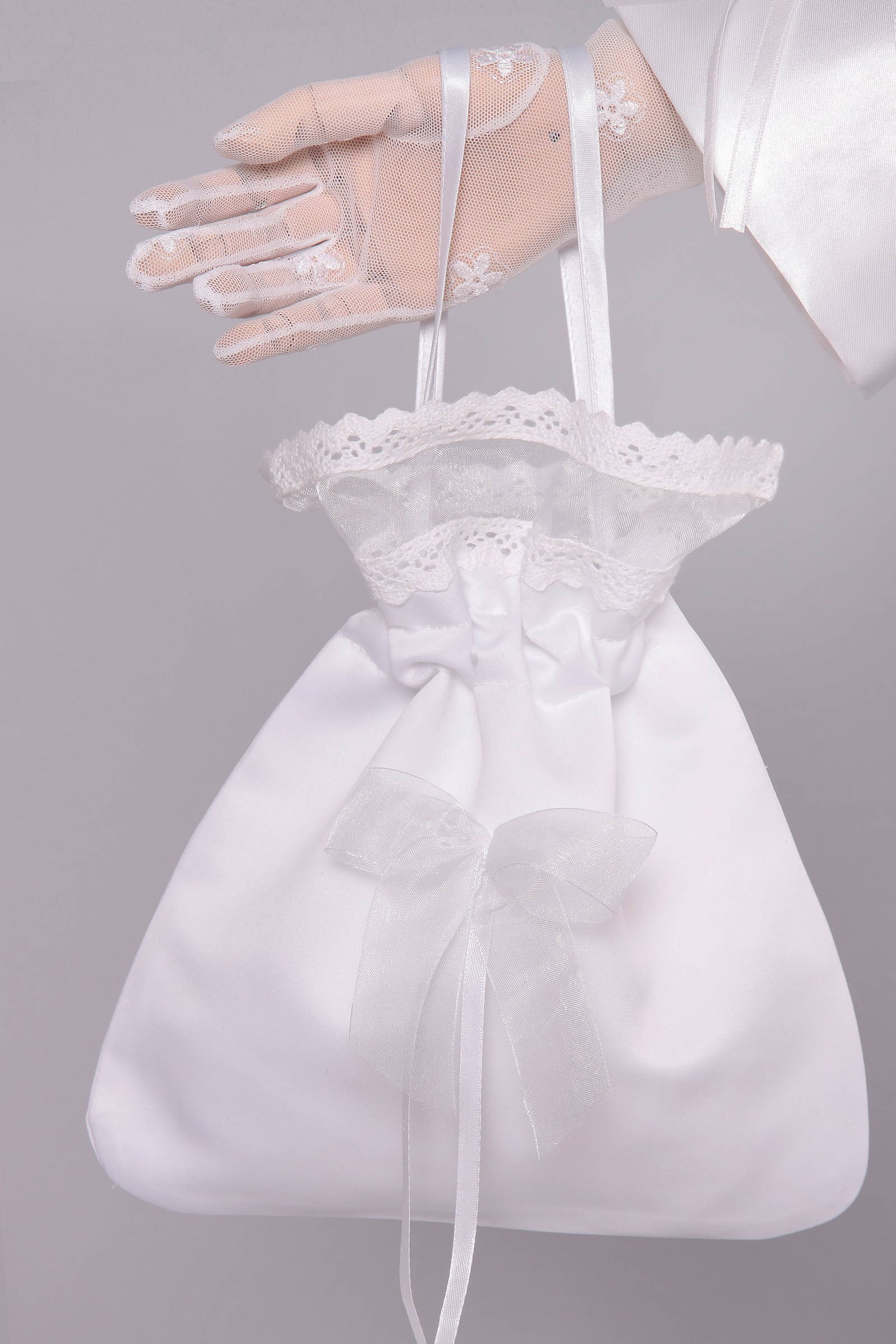 Torebka komunijna satynowa sakiewka Tss9 - obraz 0