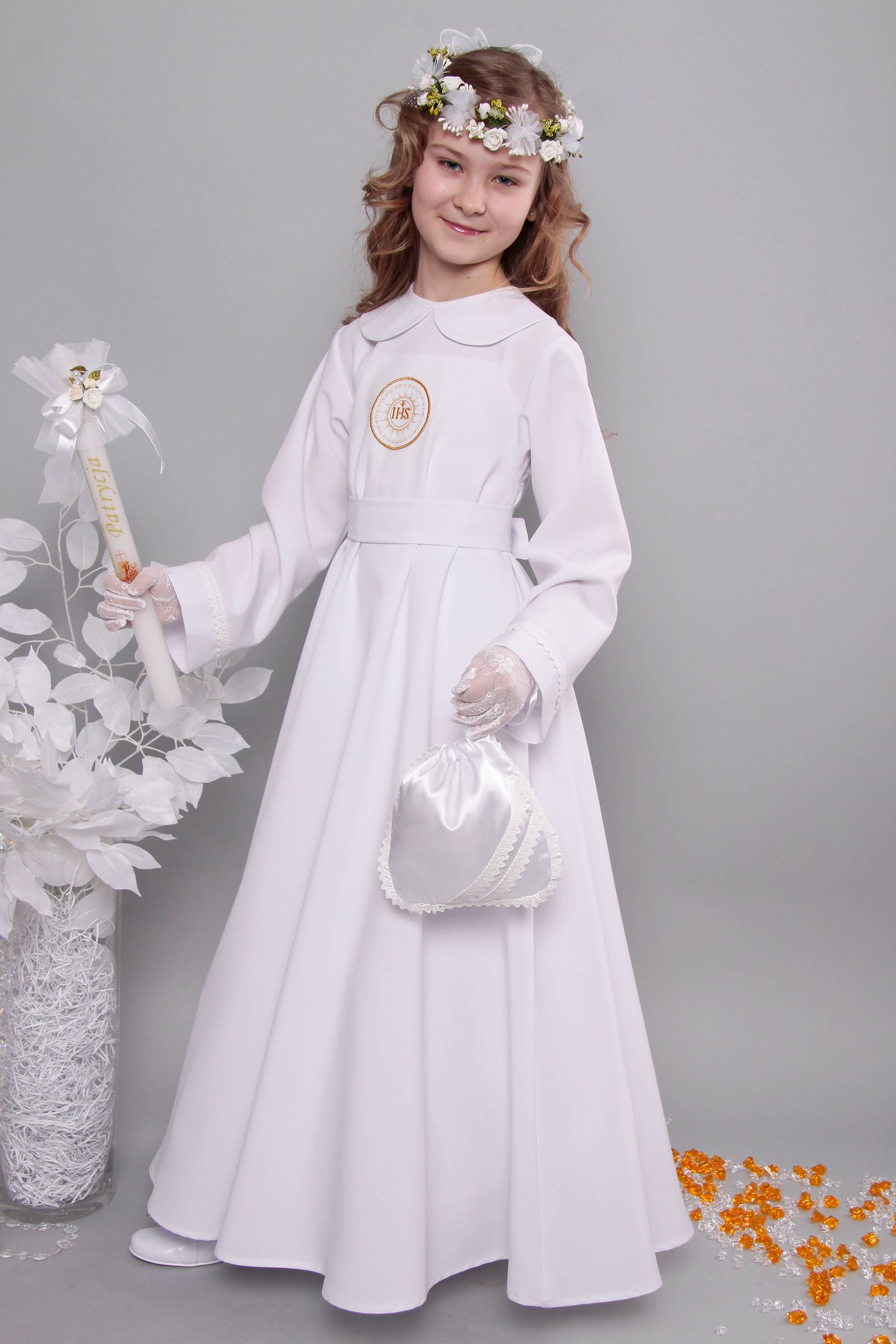 Alba komunijna 7/RS - sukieneczkowa - obraz 5