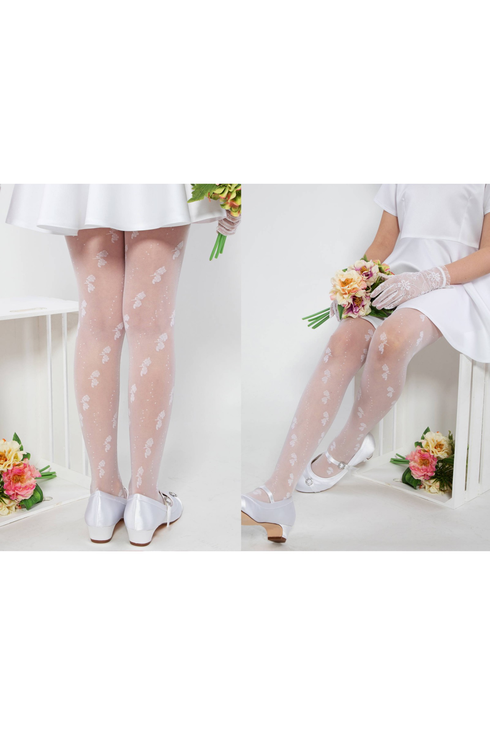 Eleganckie rajstopy komunijne - Patrycja motyw 1 - obraz 5