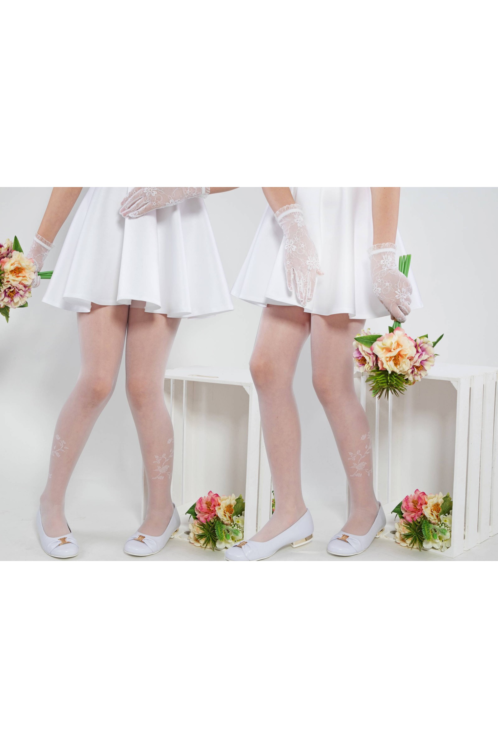 Eleganckie rajstopy komunijne - Patrycja motyw 3 - obraz 4