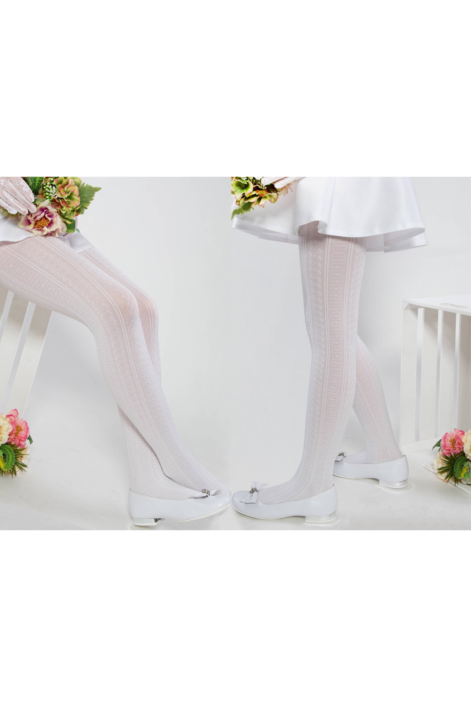 Eleganckie rajstopy komunijne - Nataszka ocieplające - obraz 5