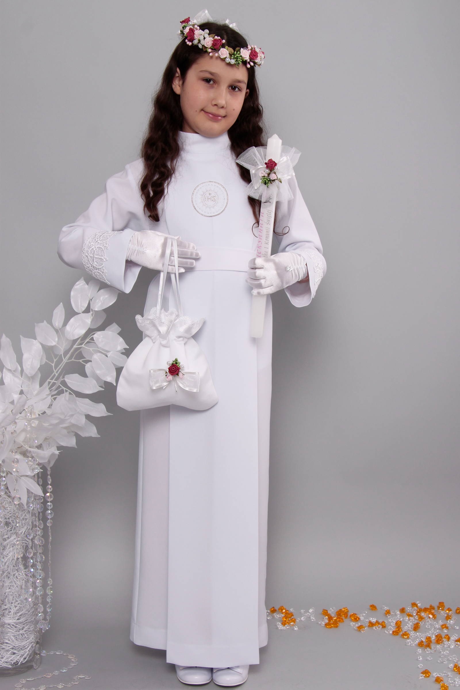 Alba komunijna z gipiurą 13a/K - z kontrafałdą - obraz 1