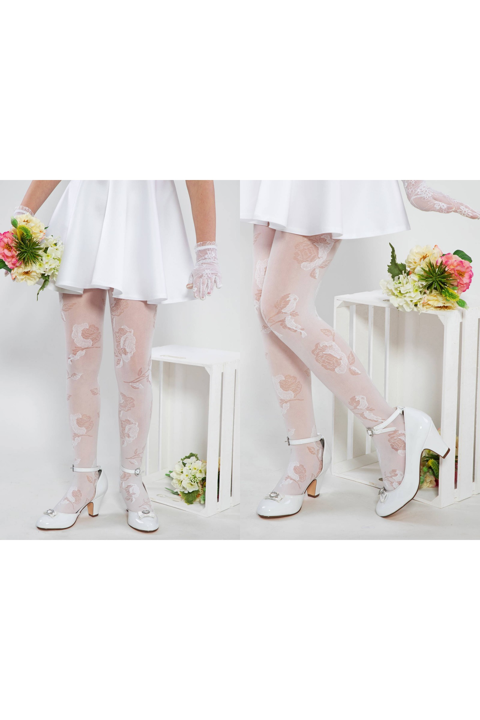 Eleganckie rajstopy komunijne - Amelia - obraz 5