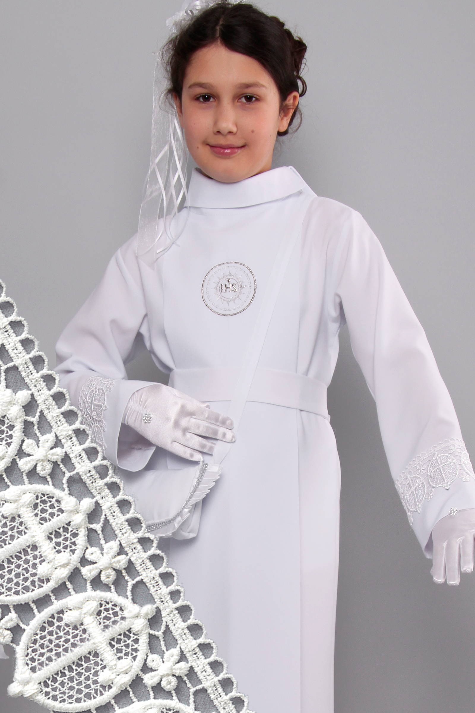 Alba komunijna z gipiurą 16a/K - z kontrafałdą - obraz 0