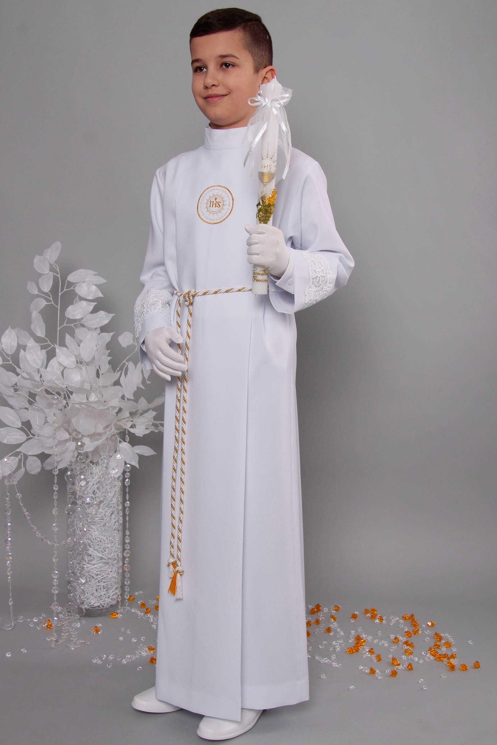 Alba komunijna z gipiurą 12/K - z kontrafałdą - obraz 1