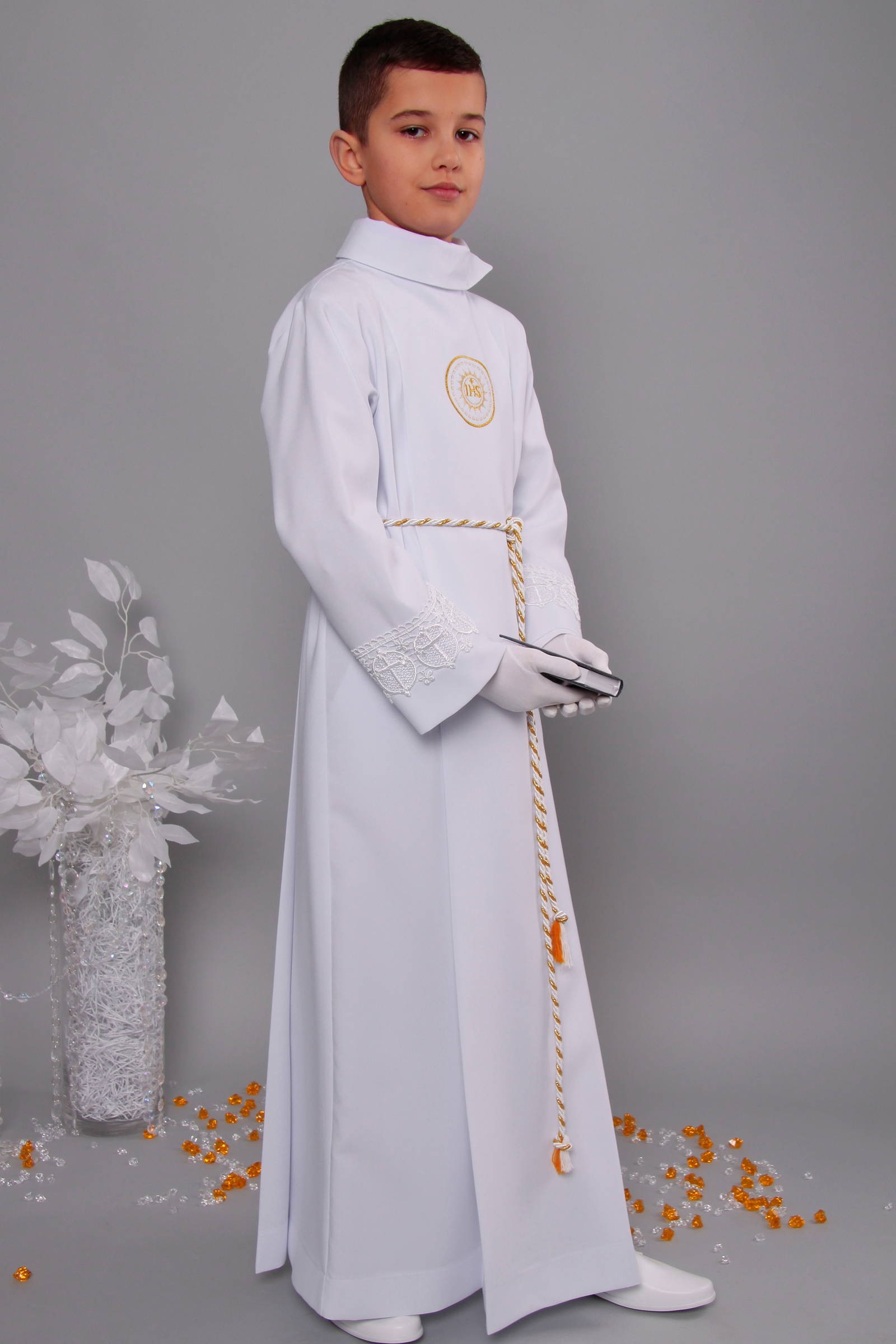 Alba komunijna z gipiurą 18/K - z kontrafałdą - obraz 2