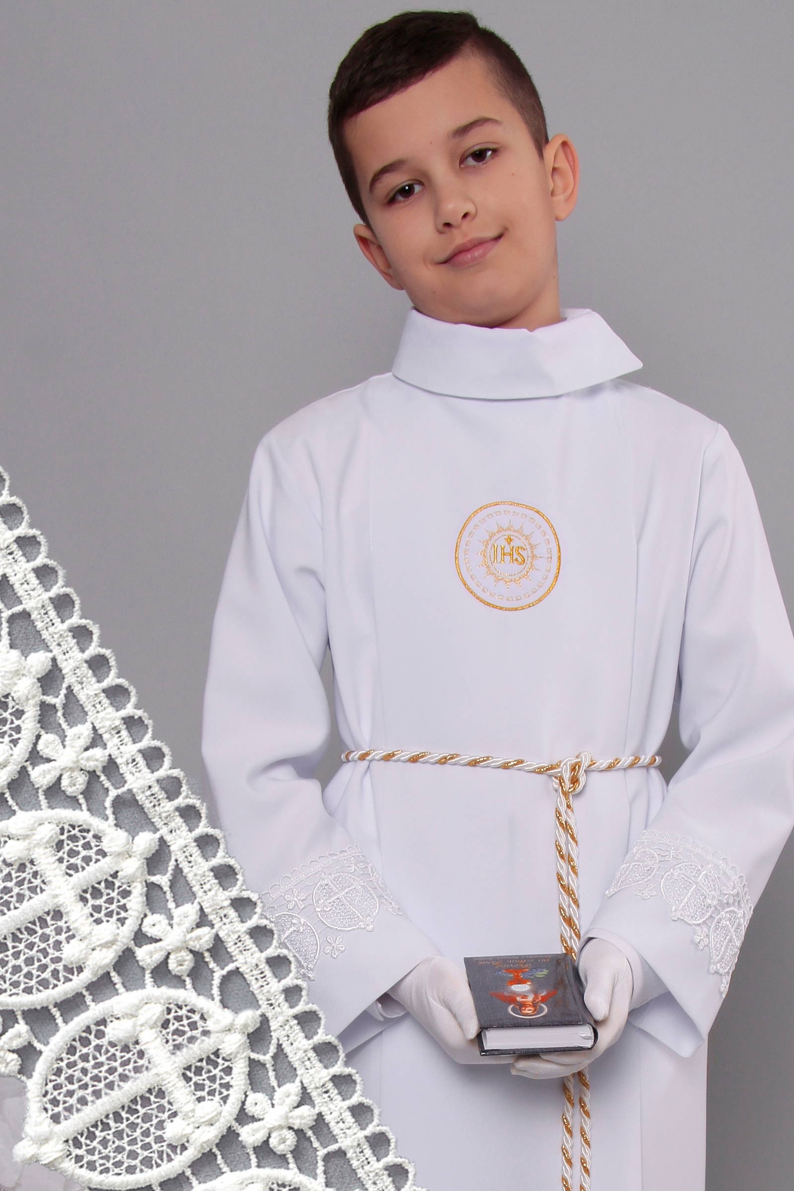 Alba komunijna z gipiurą 18/K - z kontrafałdą - obraz 0