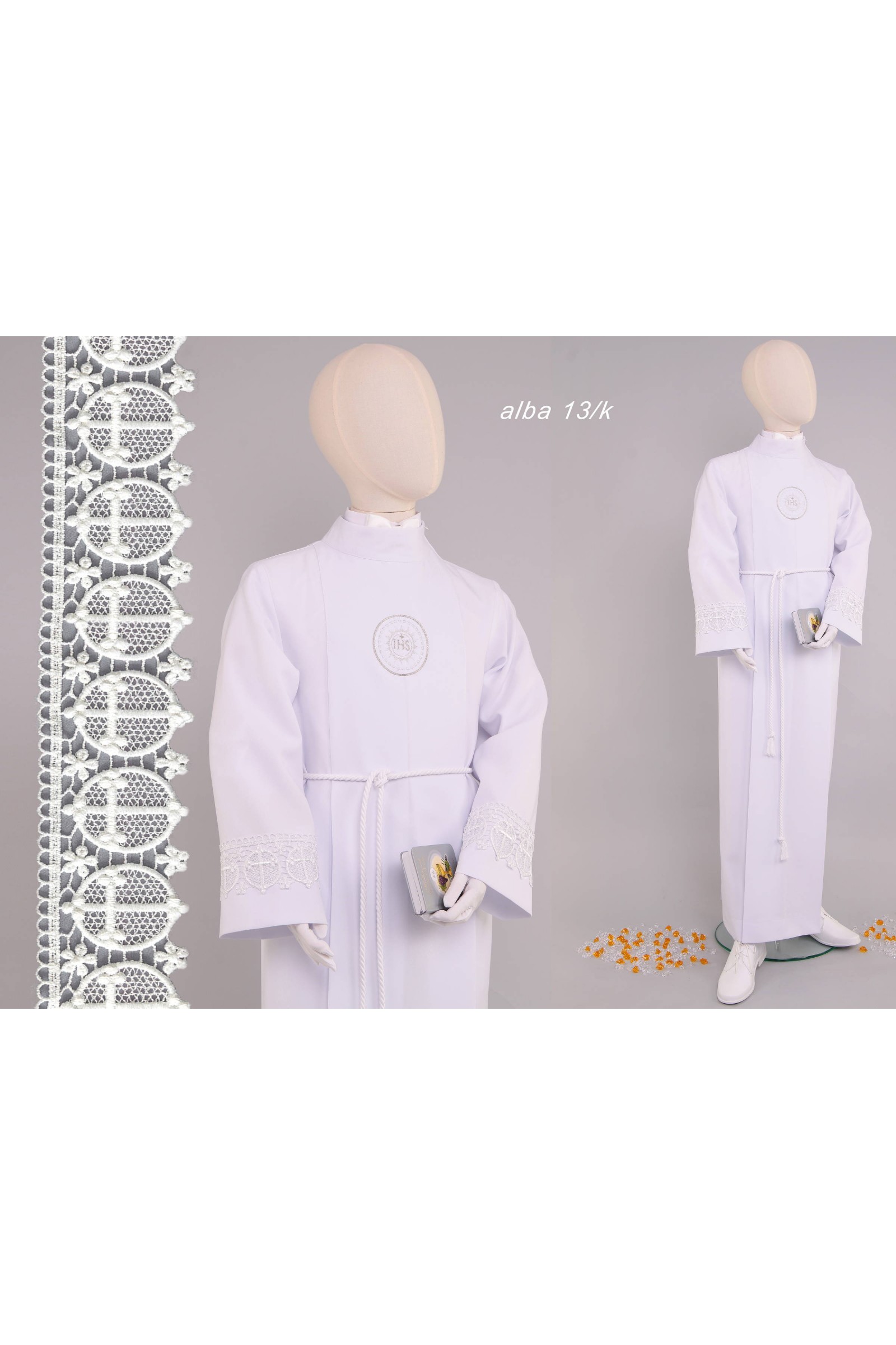 Alba komunijna z gipiurą 13/K - z kontrafałdą - obraz 1