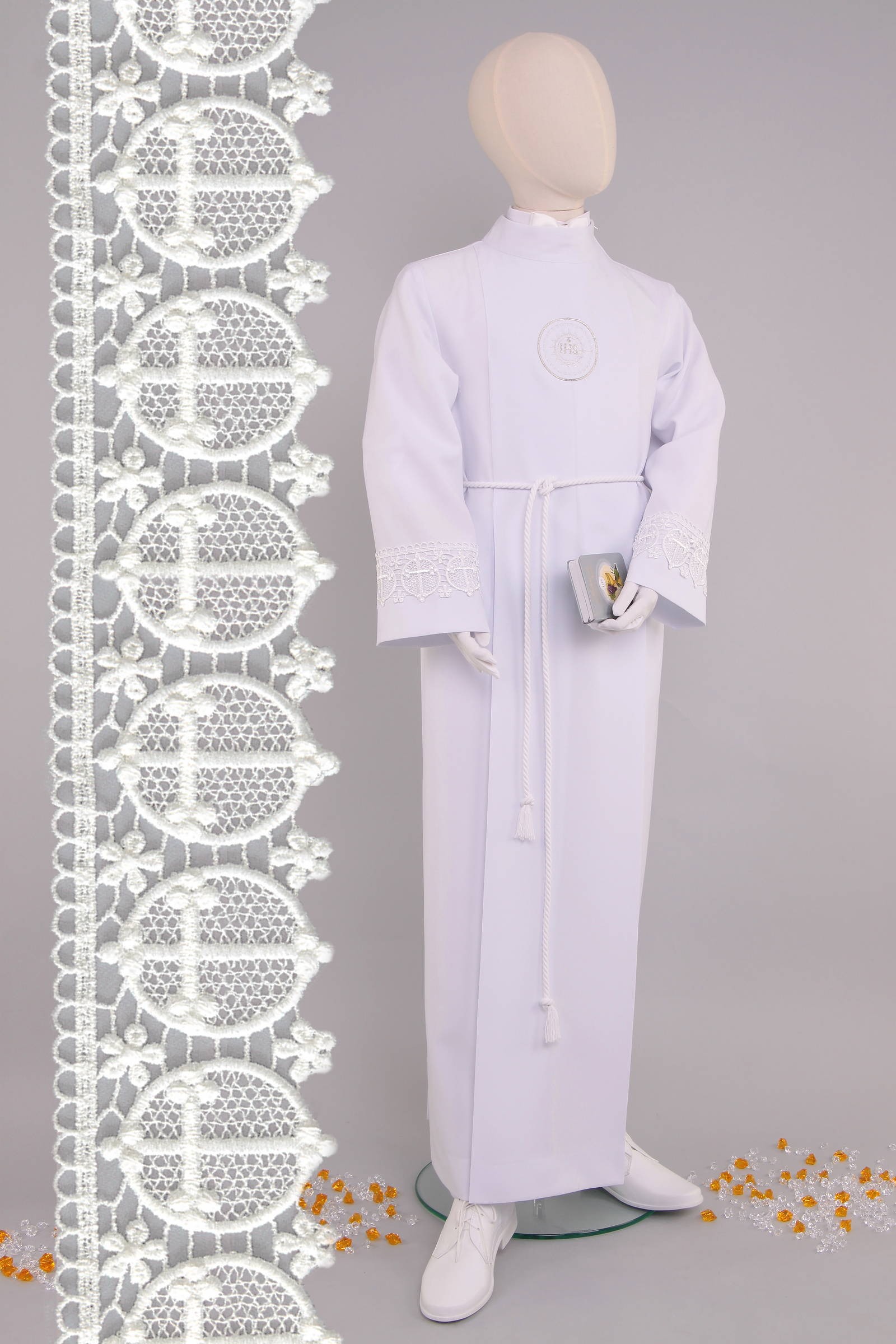 Alba komunijna z gipiurą 13/K - z kontrafałdą - obraz 0