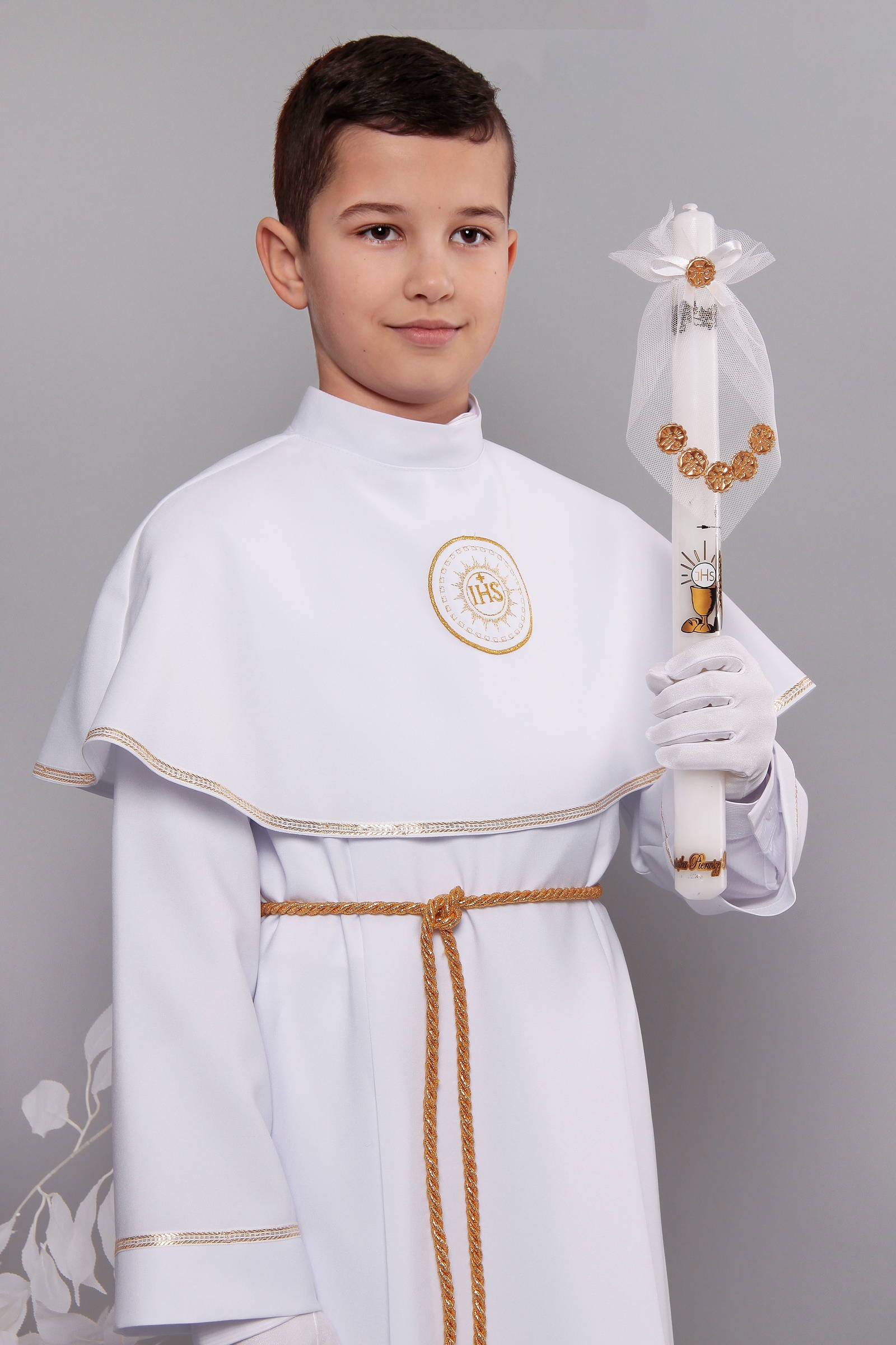 Alba komunijna 1/KK - z karczkiem i kontrafałdą - obraz 0