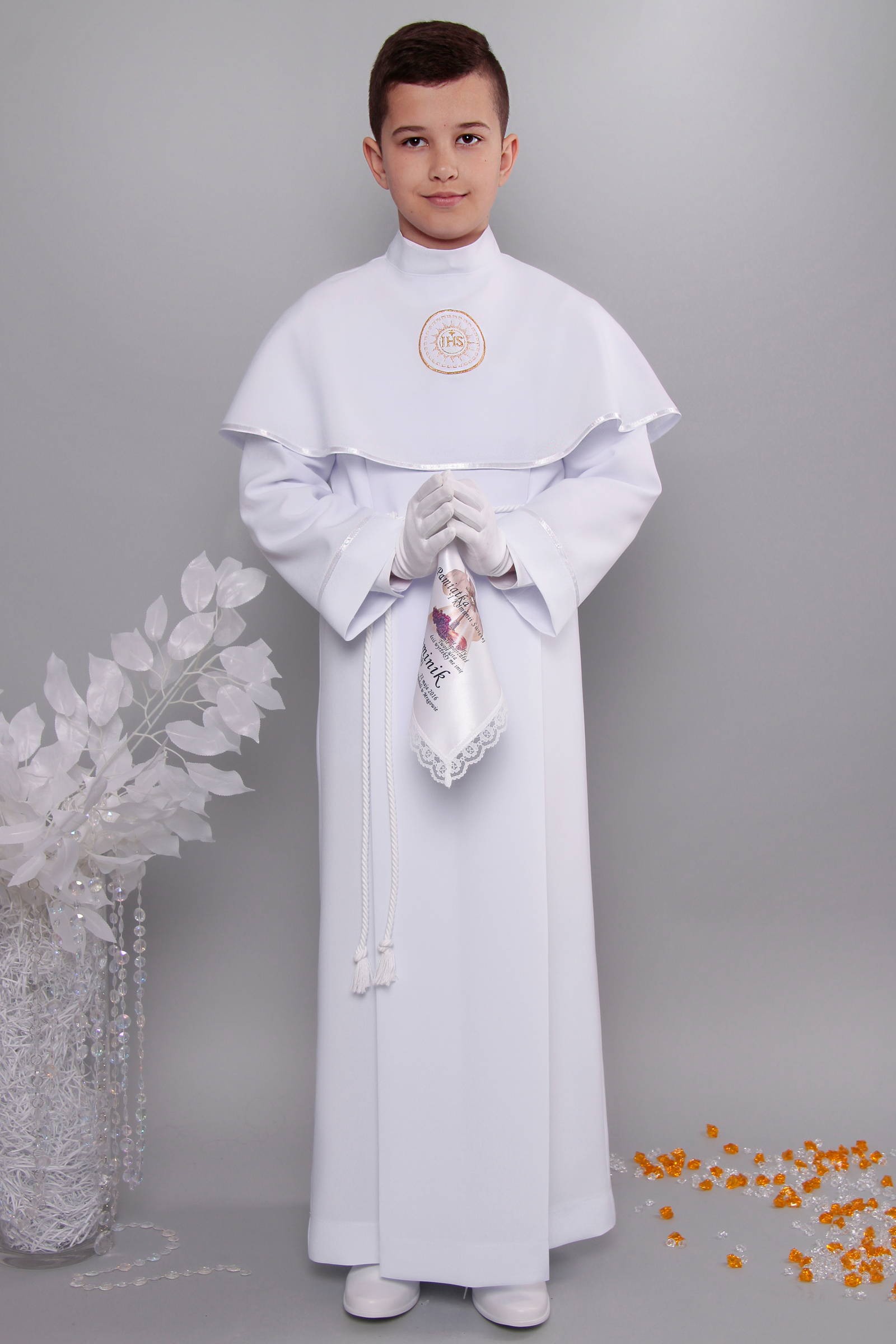 Alba komunijna 2/KK - z karczkiem i kontrafałdą - obraz 2